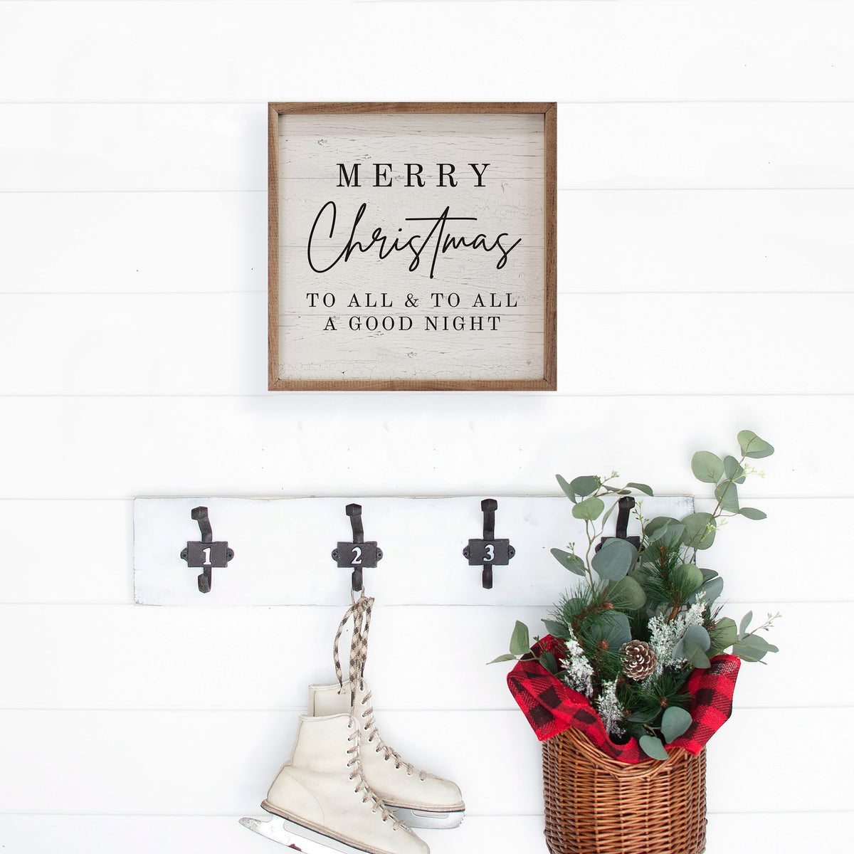 Merry Christmas To All Wood Framed Print