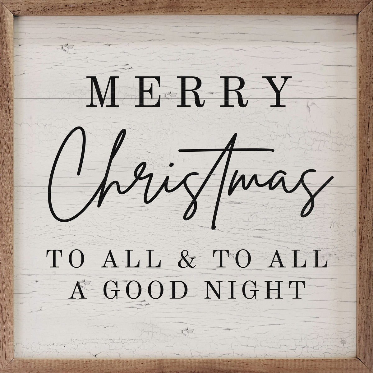 Merry Christmas To All Wood Framed Print