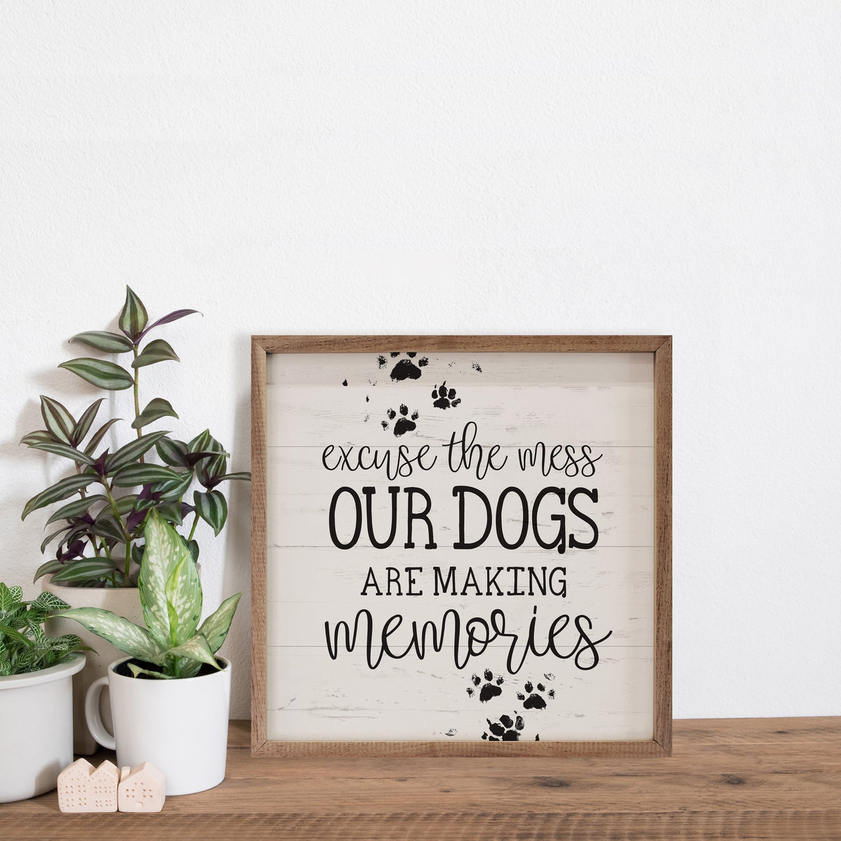 Our Dogs Are Making Memories Wood Framed Print