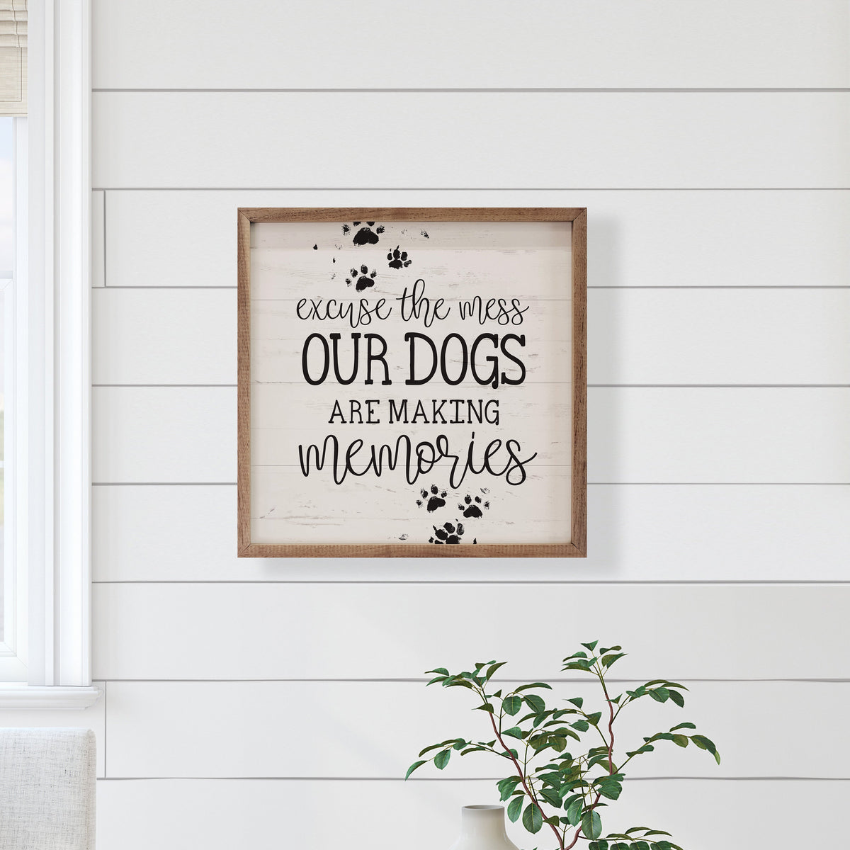 Our Dogs Are Making Memories Wood Framed Print
