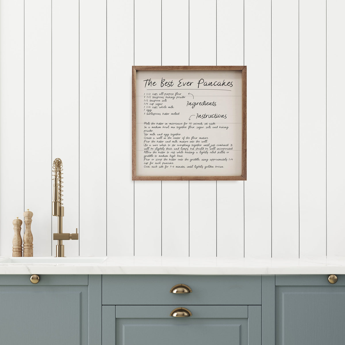 Recipe Best Ever Pancakes Wood Framed Print