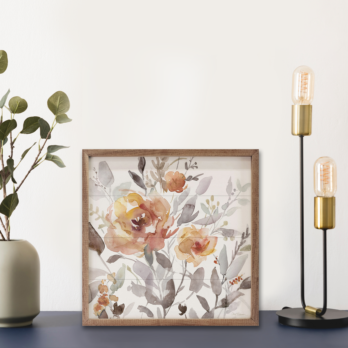 Sunbaked Flowers I Wood Framed Print