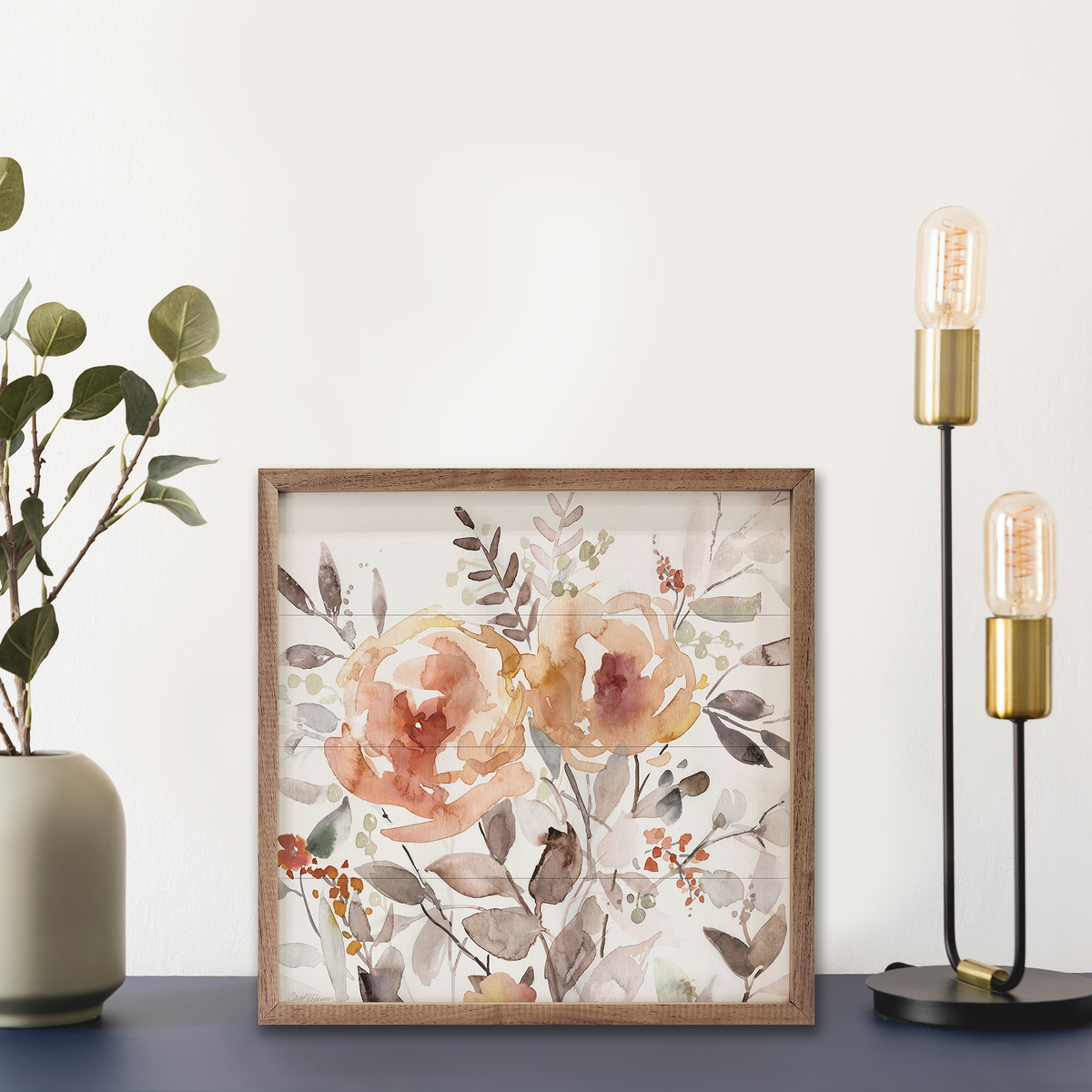 Sunbaked Flowers II Wood Framed Print
