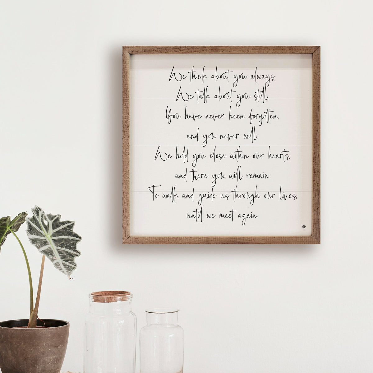 Until We Meet Again Wood Framed Print