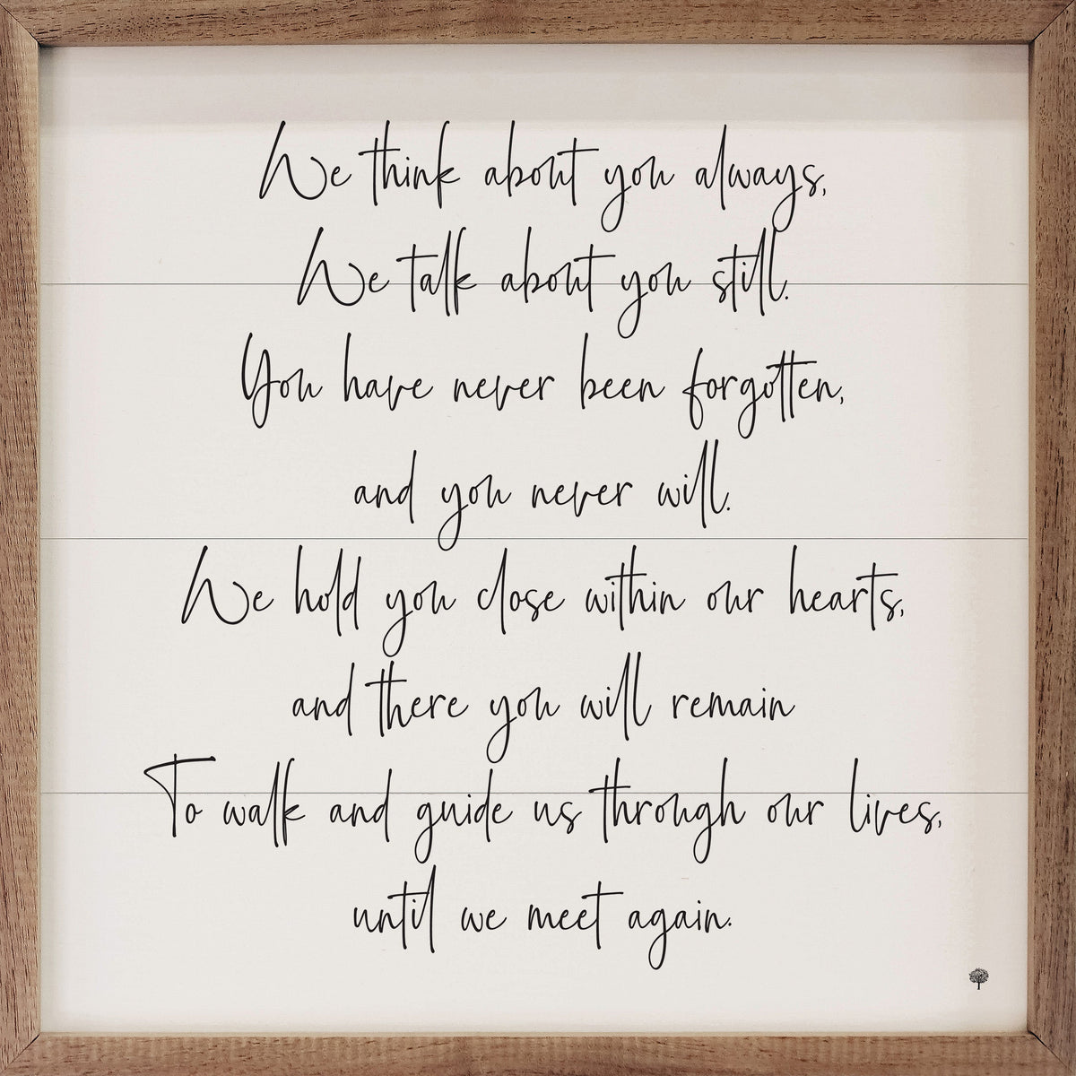 Until We Meet Again Wood Framed Print