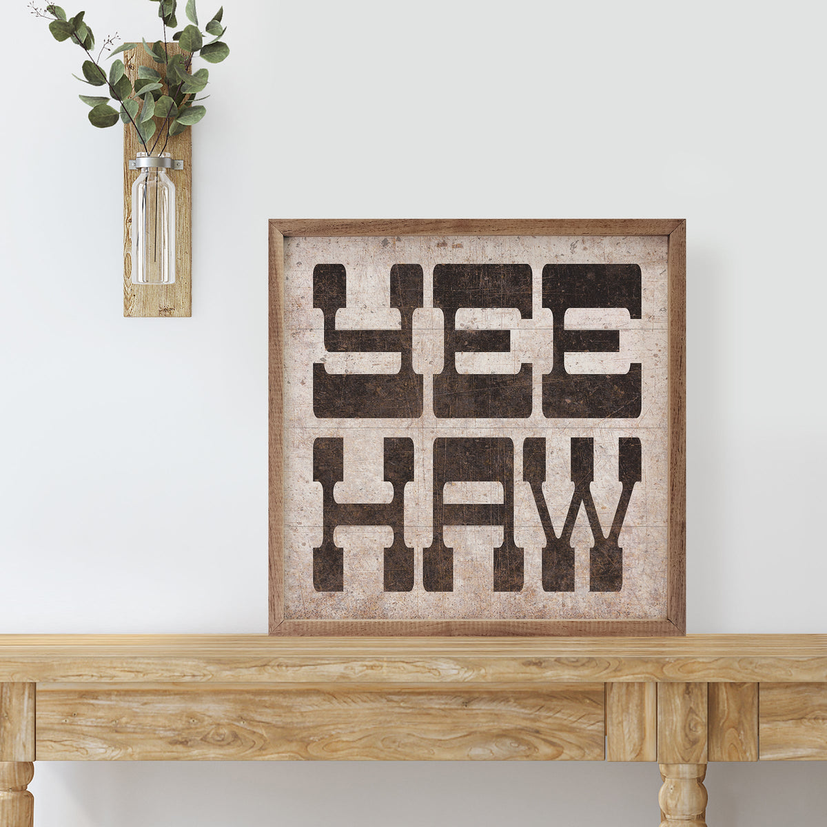 YeeHaw Wood Framed Print