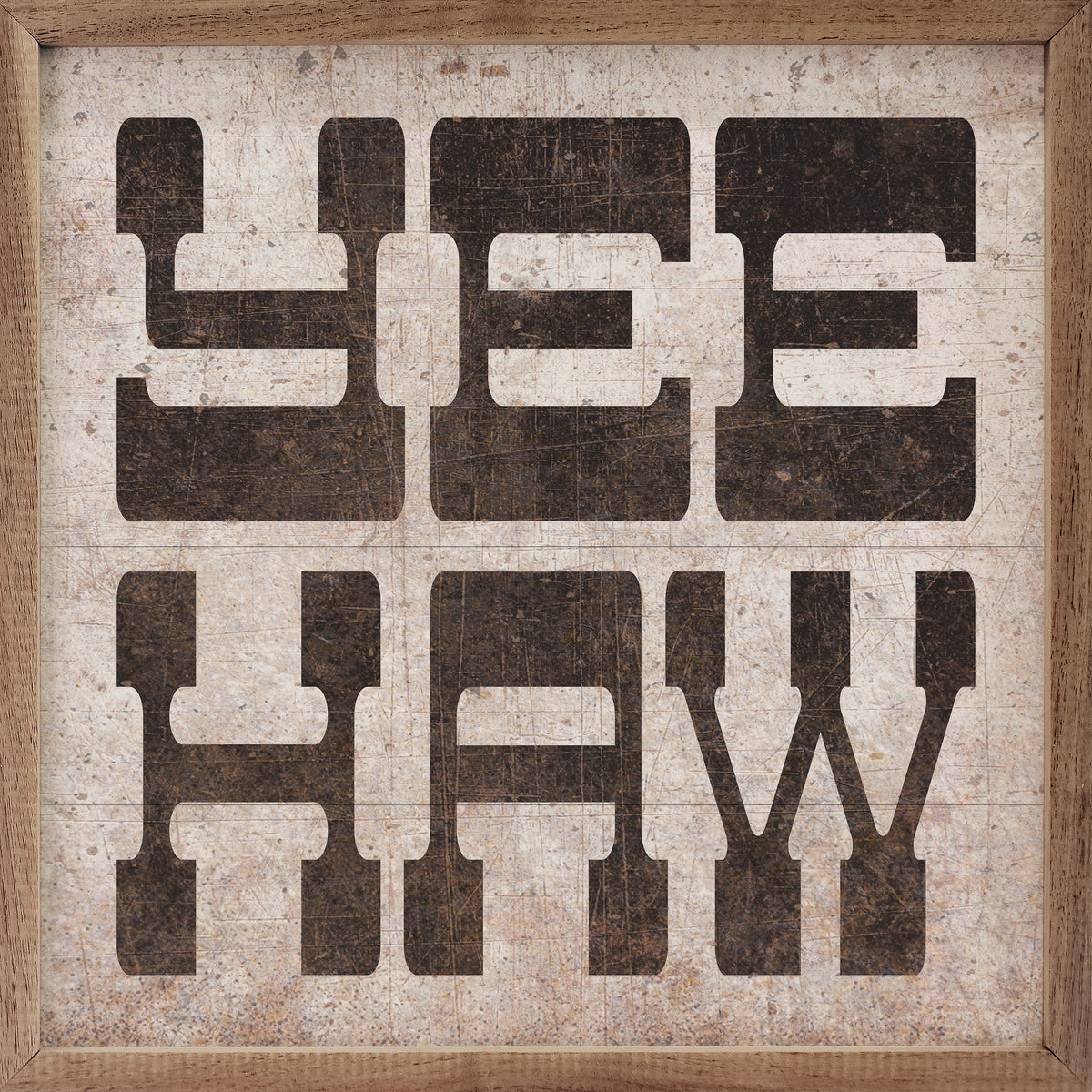 YeeHaw Wood Framed Print