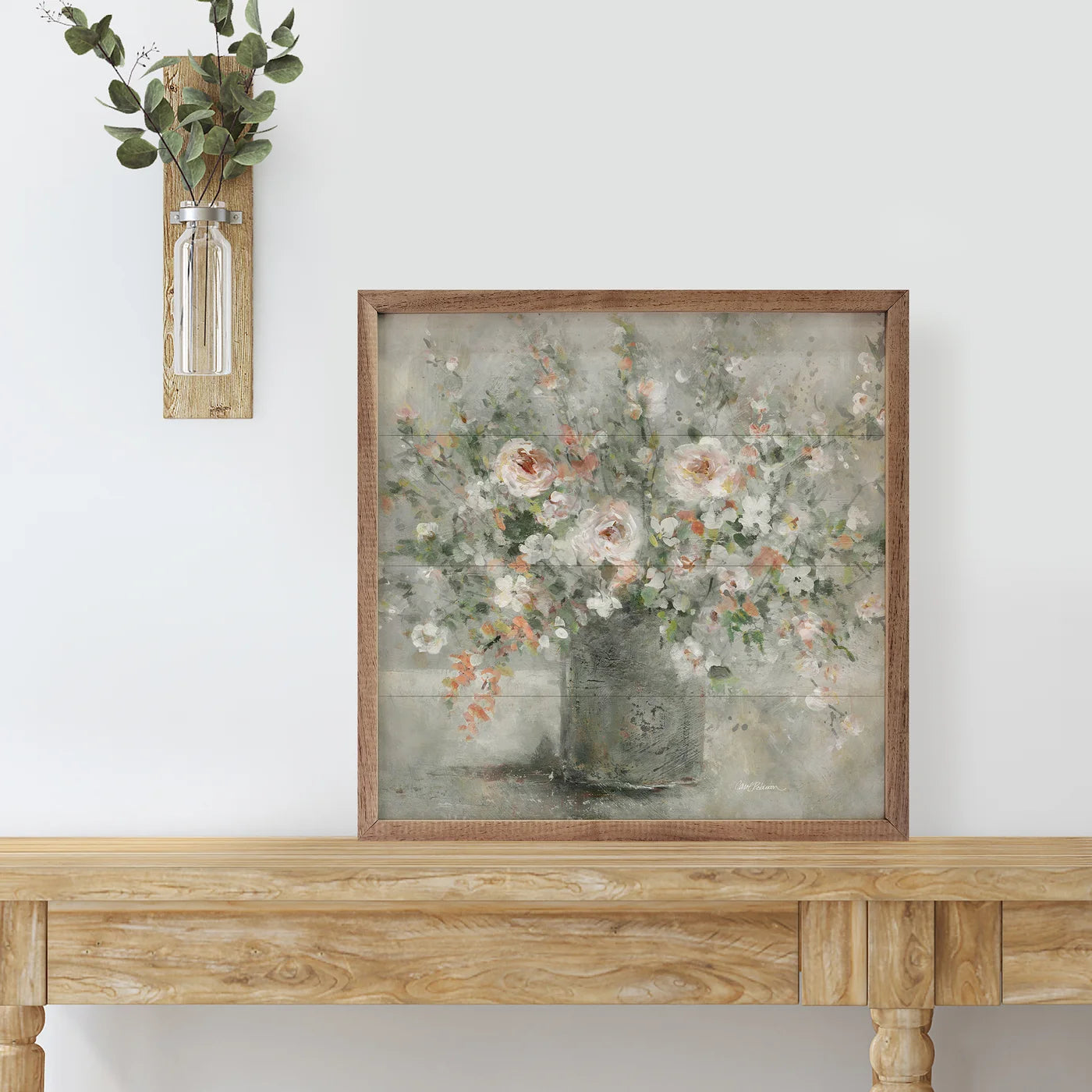Felicitous Floral By Carol Robinson Wood Framed Print