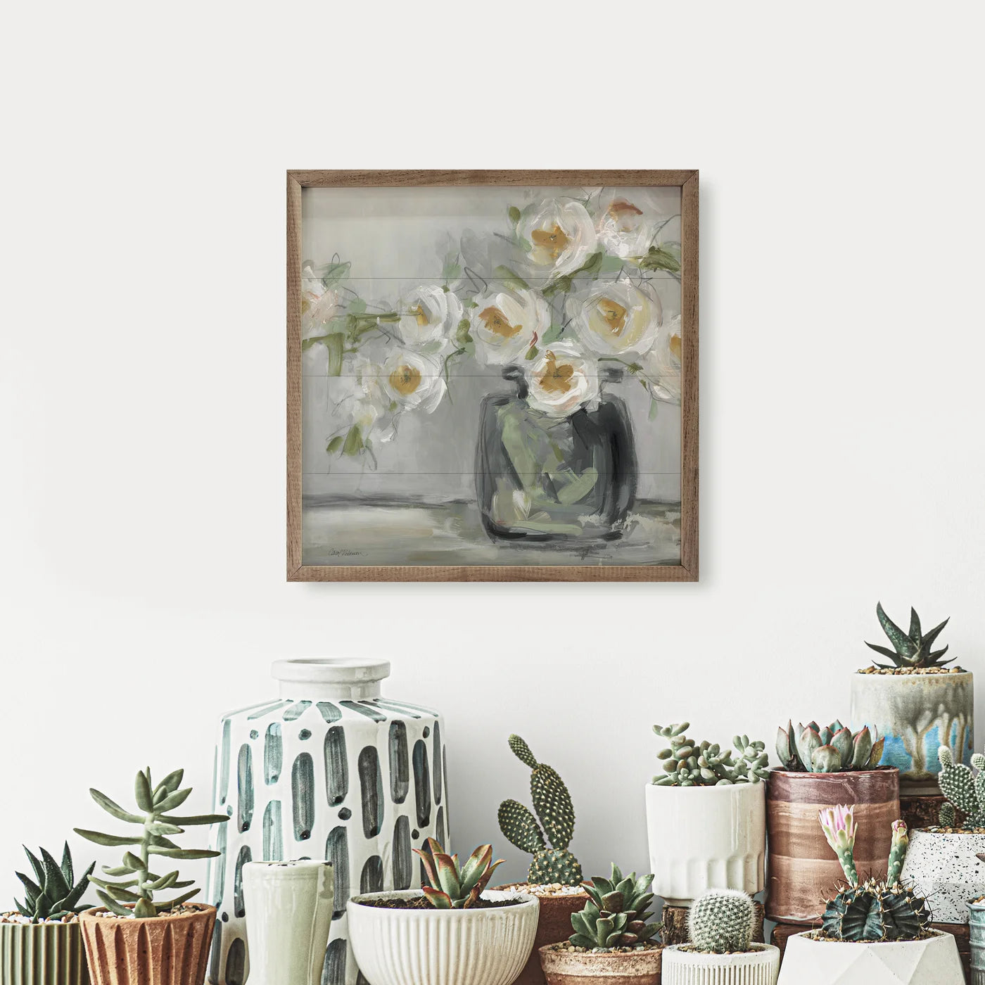 Floral Rhapsody 1 By Carol Robinson Wood Framed Print