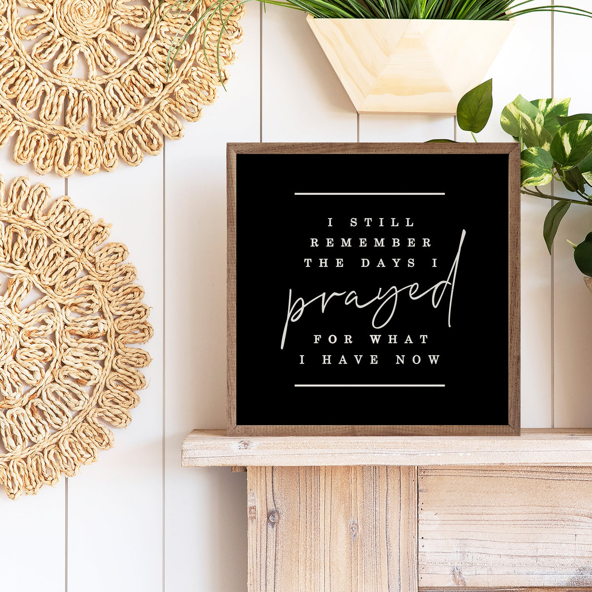 I Still Remember The Days I Prayed Wood Framed Print