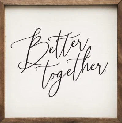 Better Together Wood Framed Print