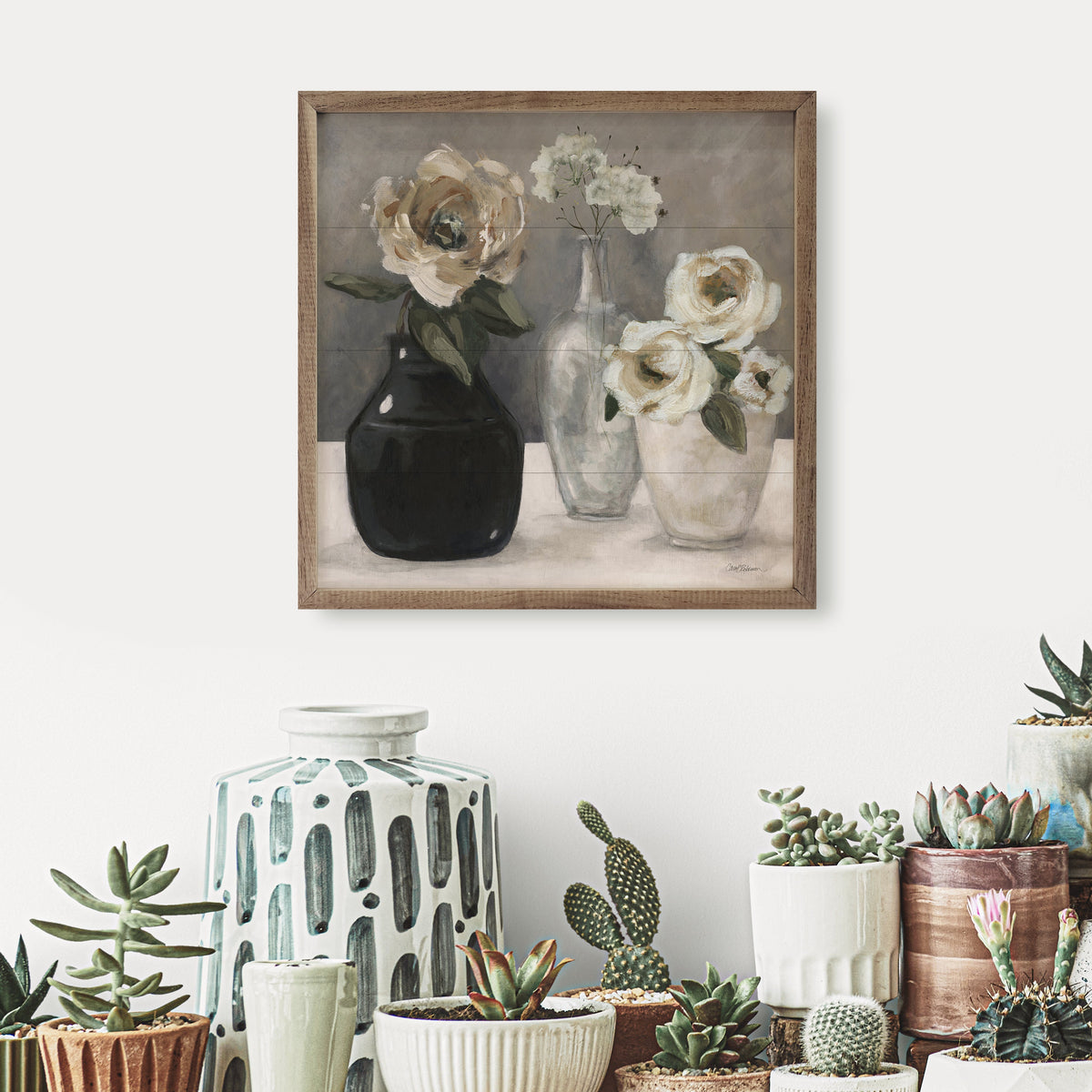 Contrasting Focus I By Carol Robinson Wood Framed Print