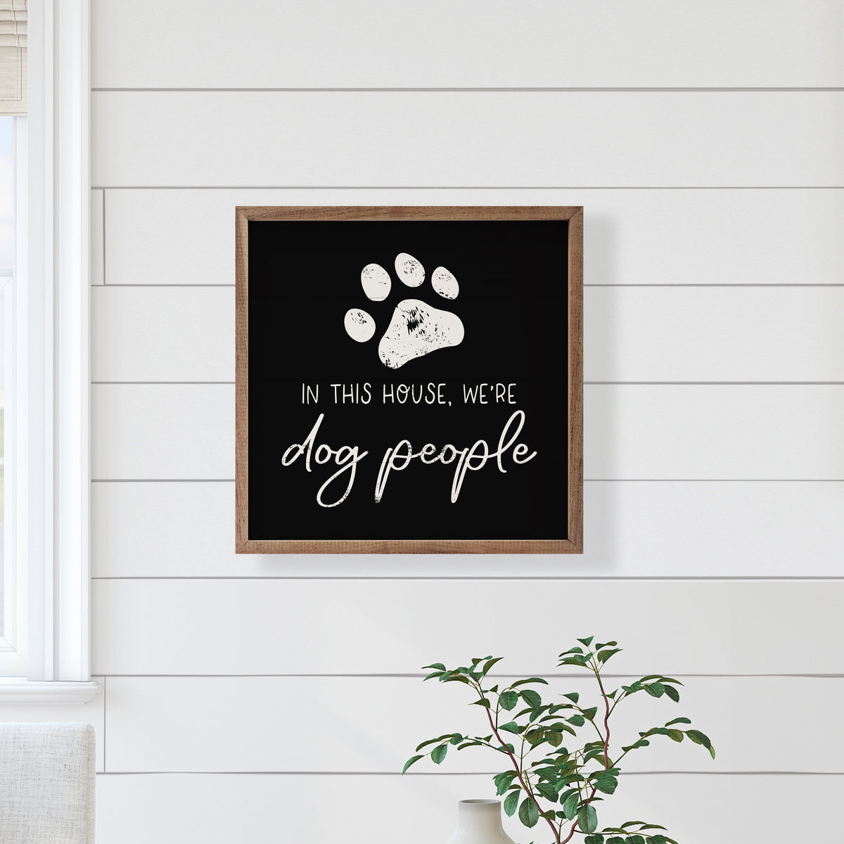 Muddy Paws Wood Framed Print