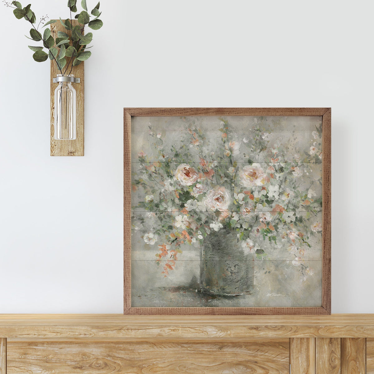 Felicitous Floral By Carol Robinson Wood Framed Print