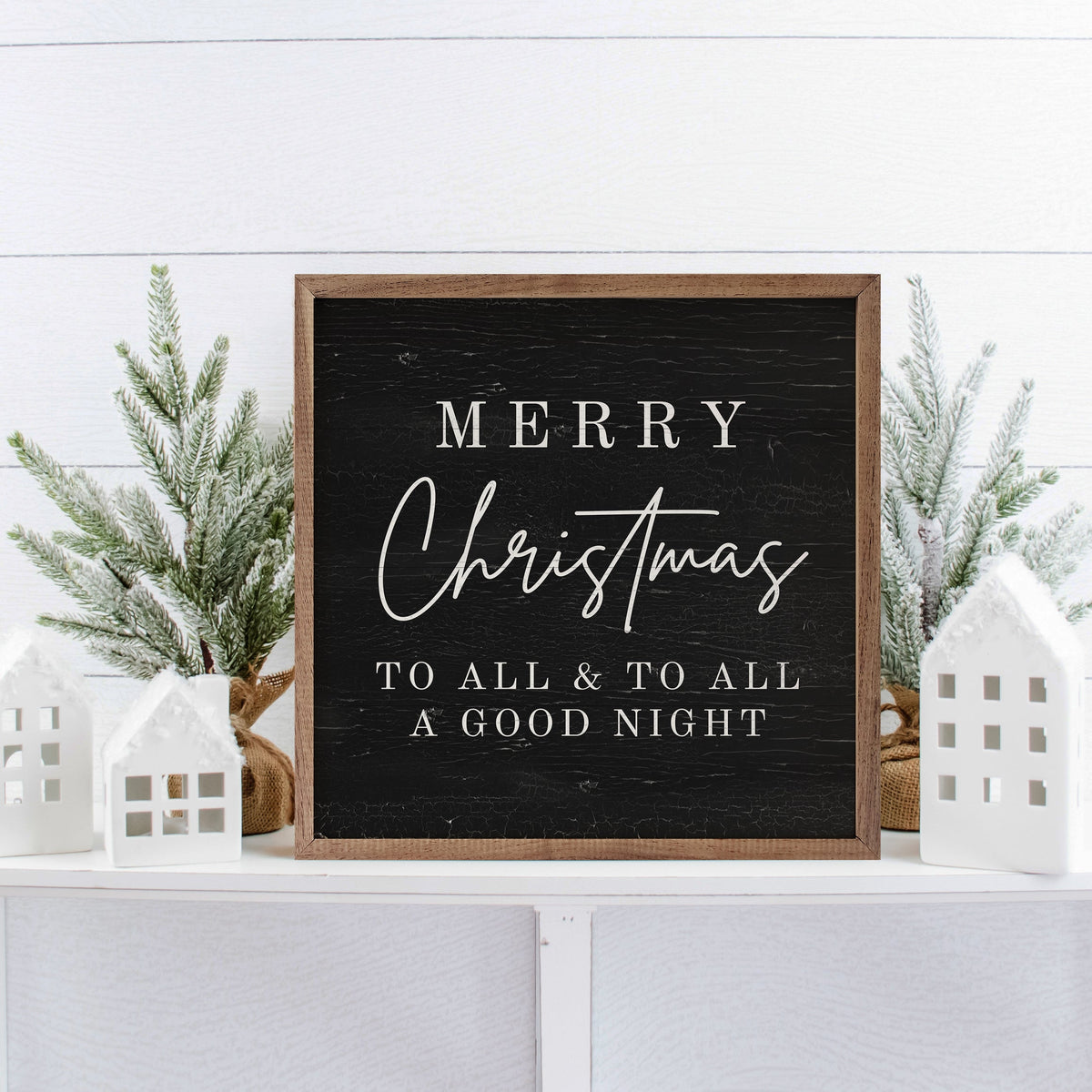 Merry Christmas To All Wood Framed Print