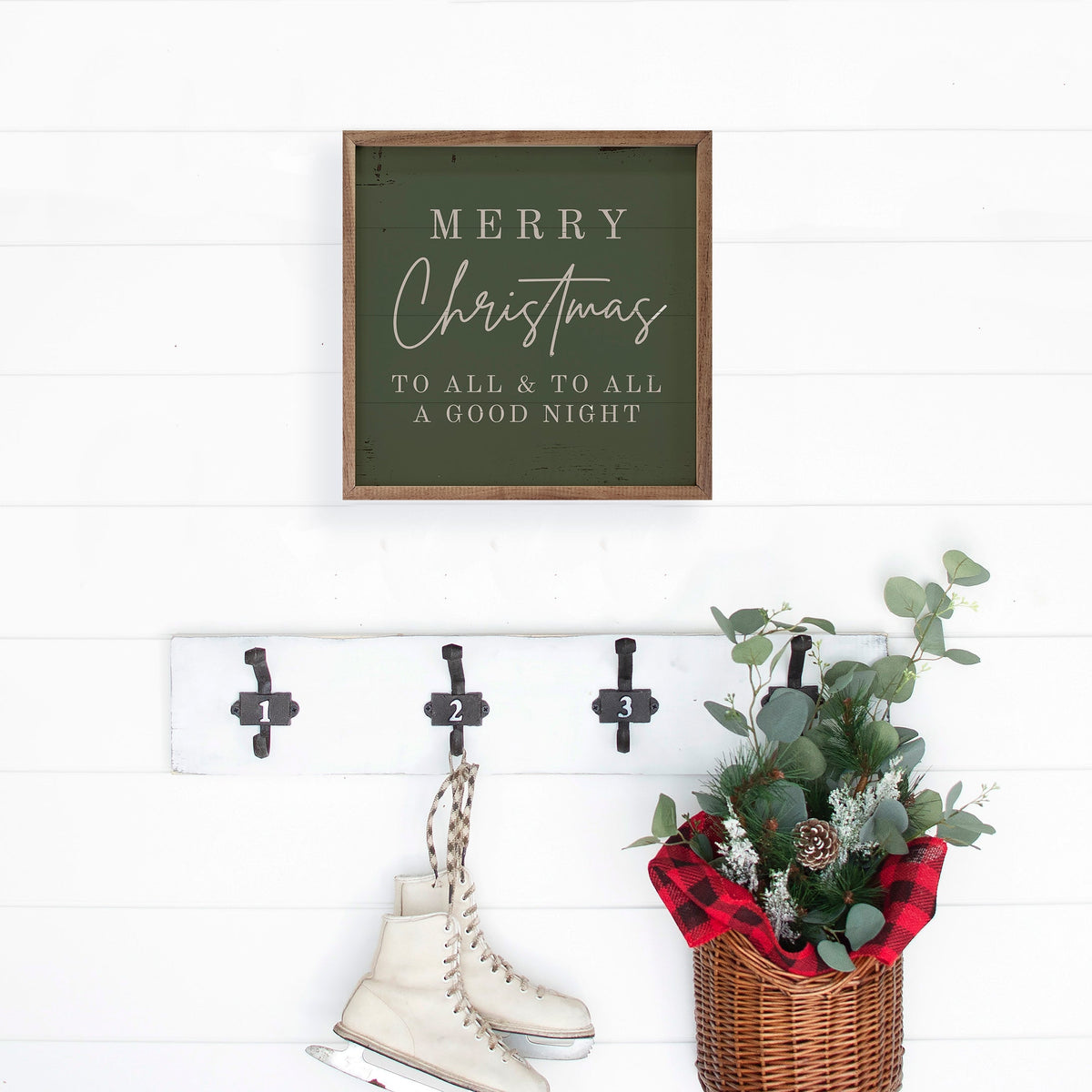 Merry Christmas To All Wood Framed Print