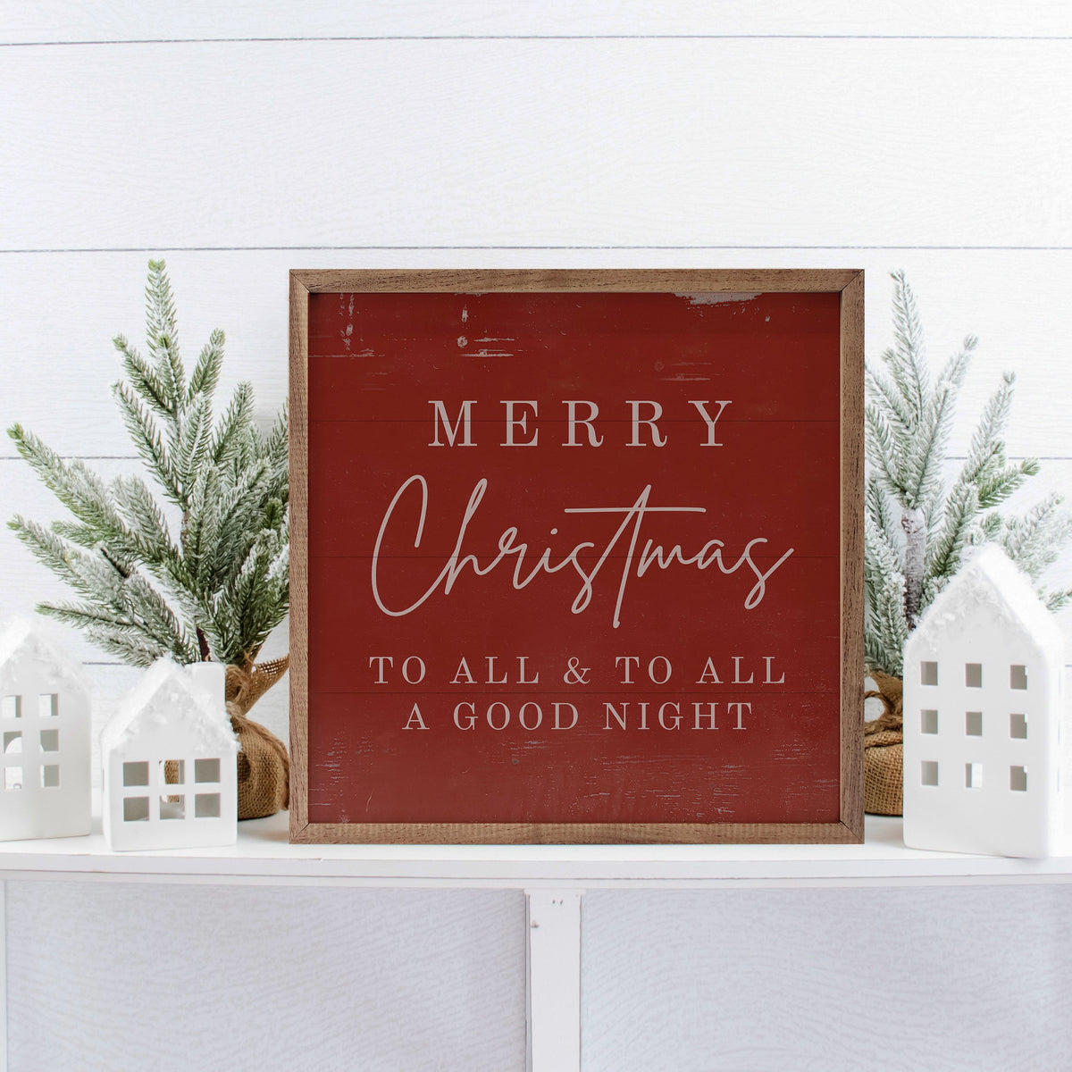 Merry Christmas To All Wood Framed Print