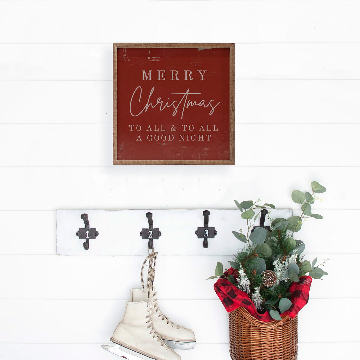 Merry Christmas To All Wood Framed Print