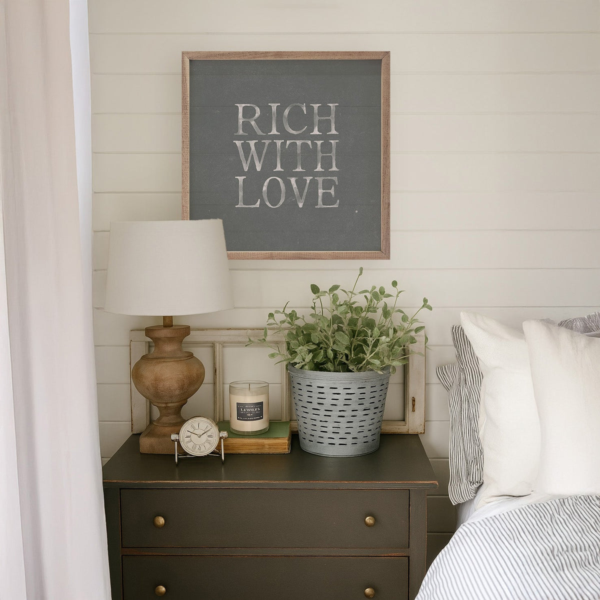Rich With Love Wood Framed Print