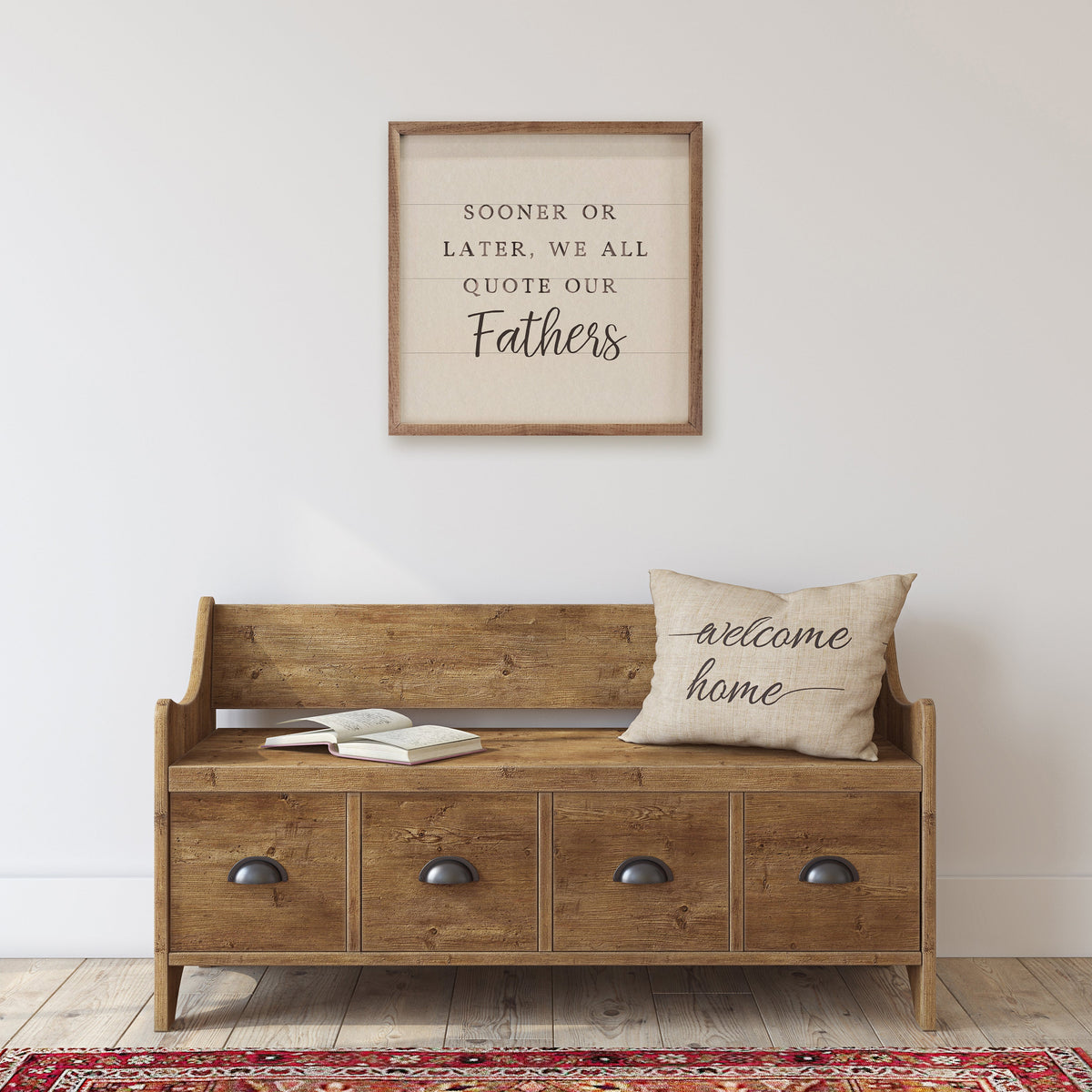 Customized We All Quote Wood Framed Print