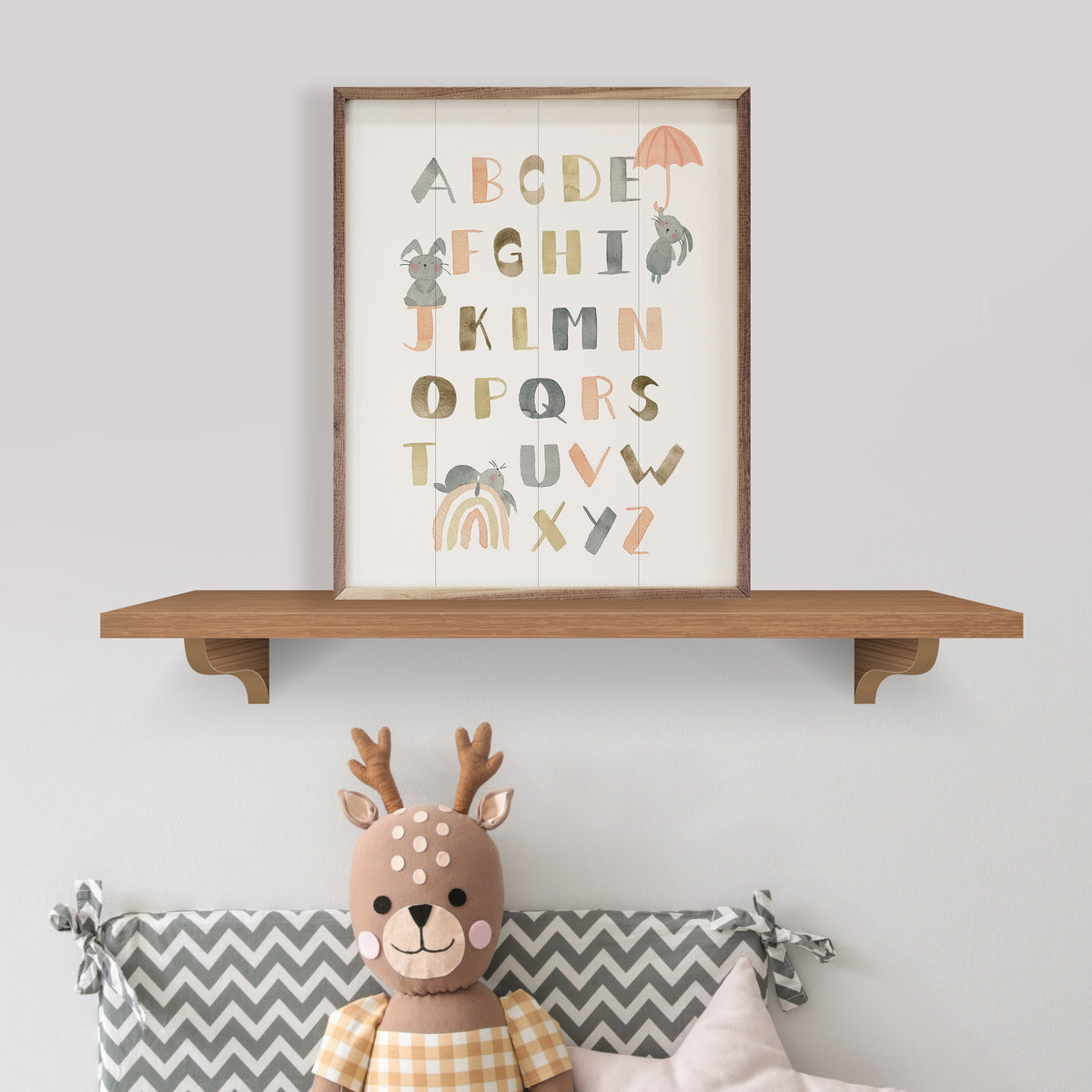 Alphabet By Deane Beesley Wood Framed Print