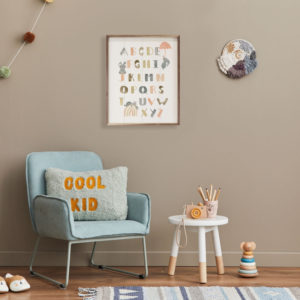 Alphabet By Deane Beesley Wood Framed Print