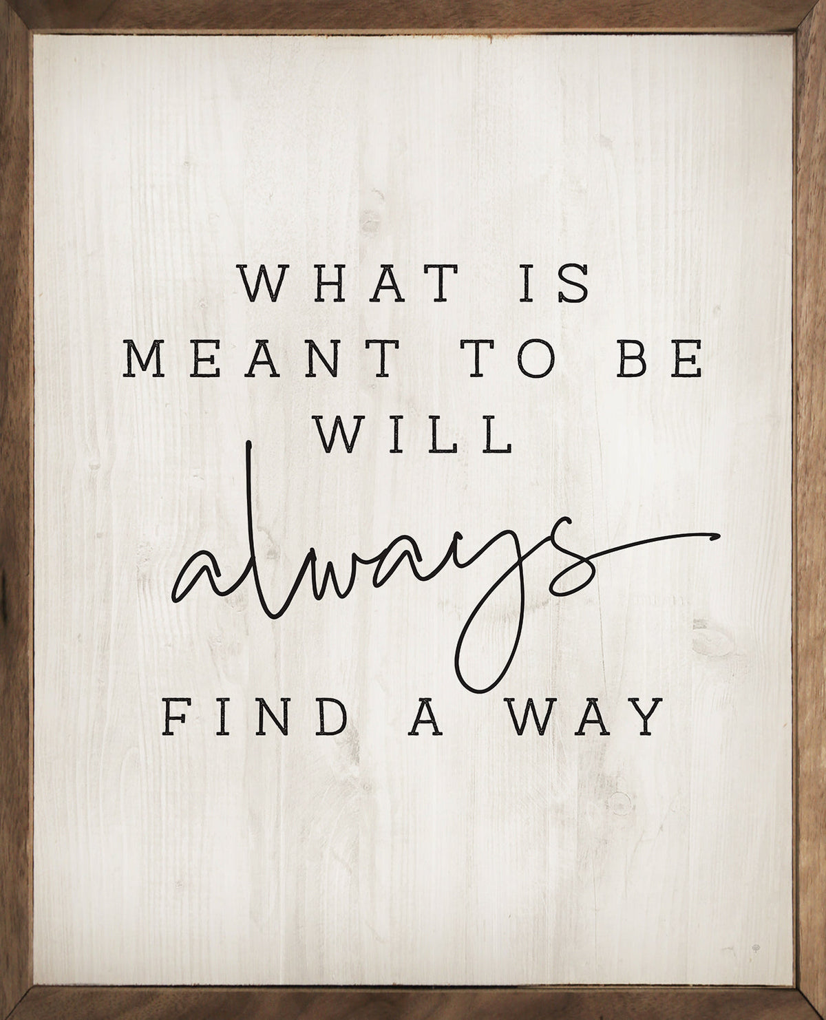 Find A Way White Wood Framed Print