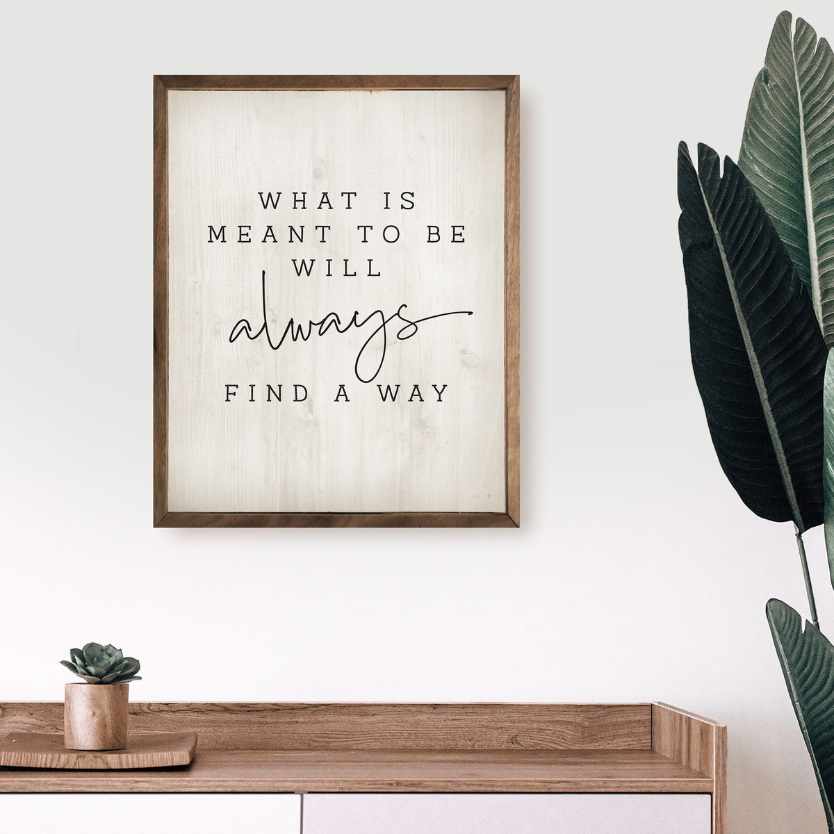 Find A Way White Wood Framed Print