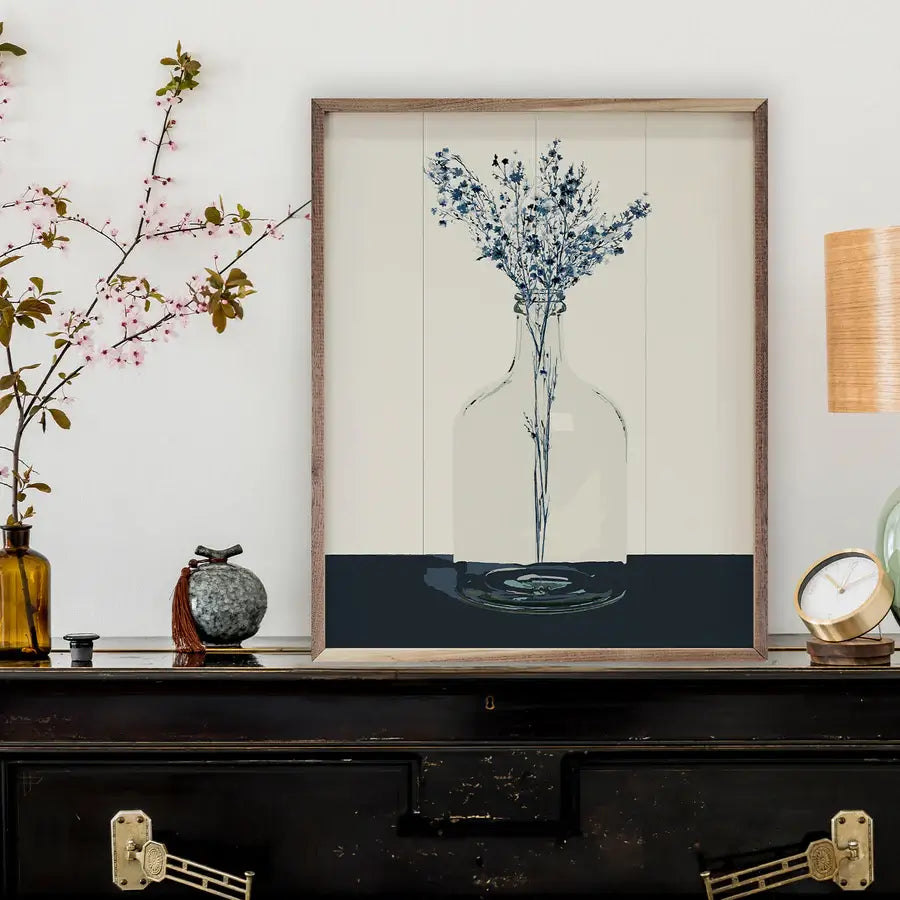 Bottled Lace By Carol Robinson Wood Framed Print