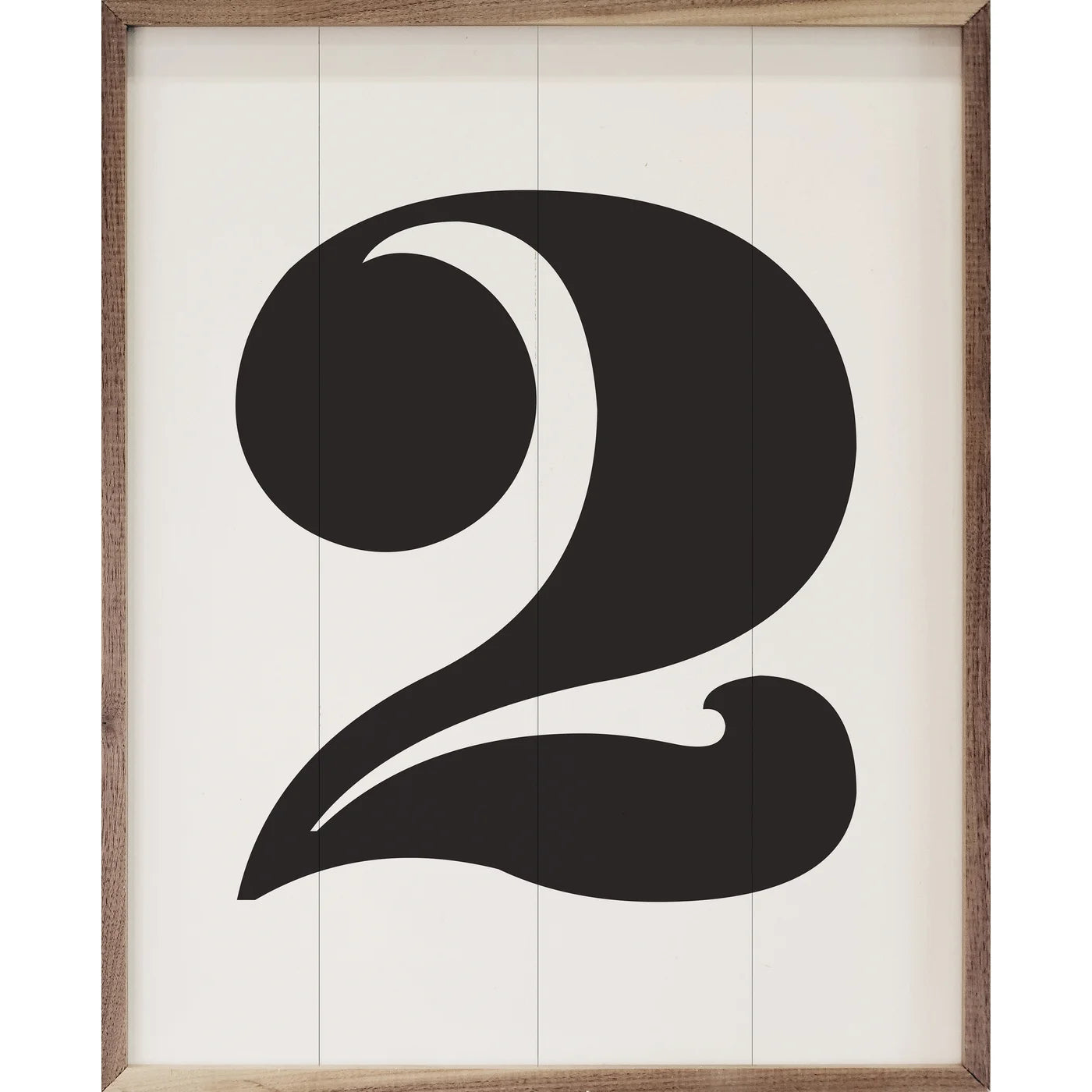 Classic Number Wood Framed Print