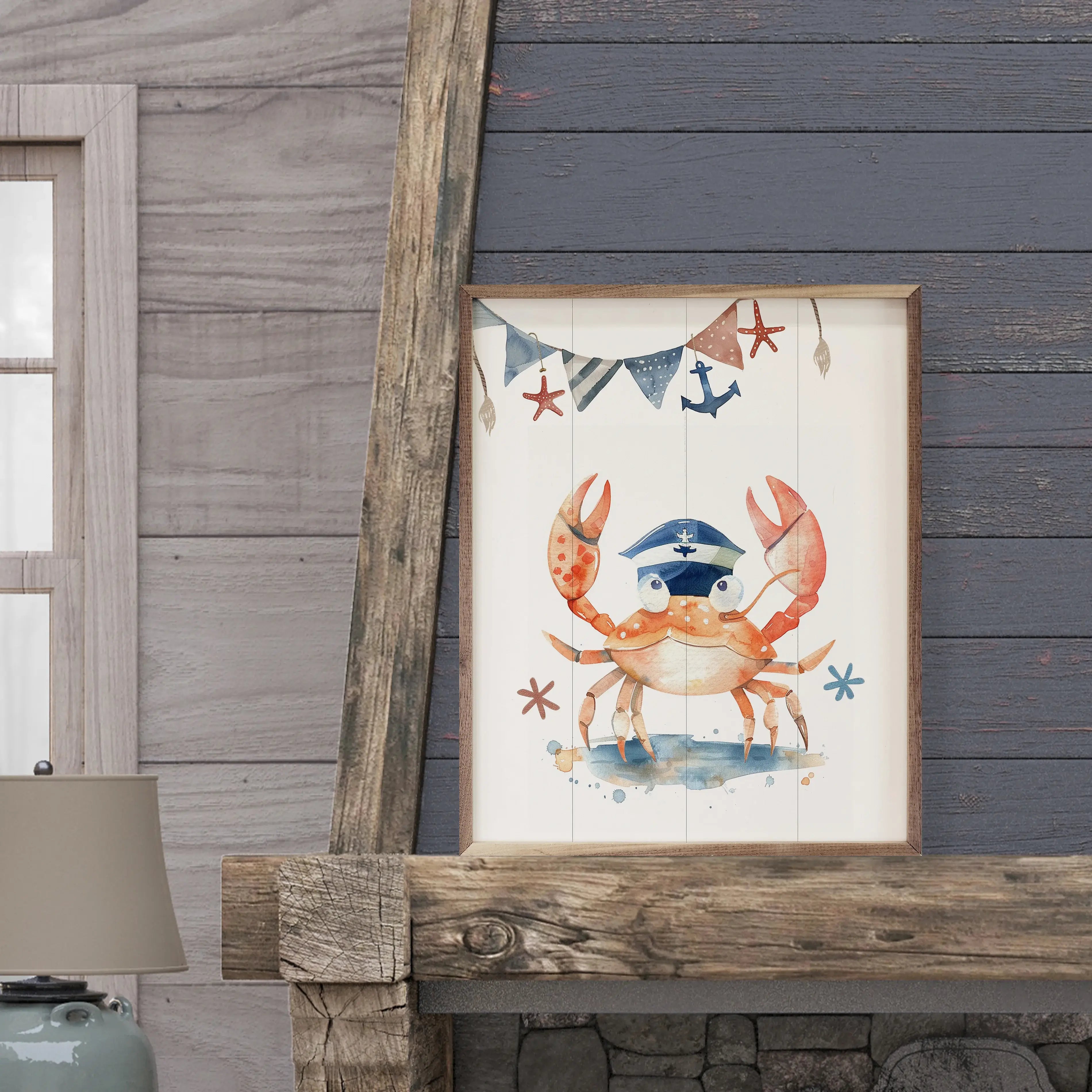 Cute Sailor Wood Framed Print