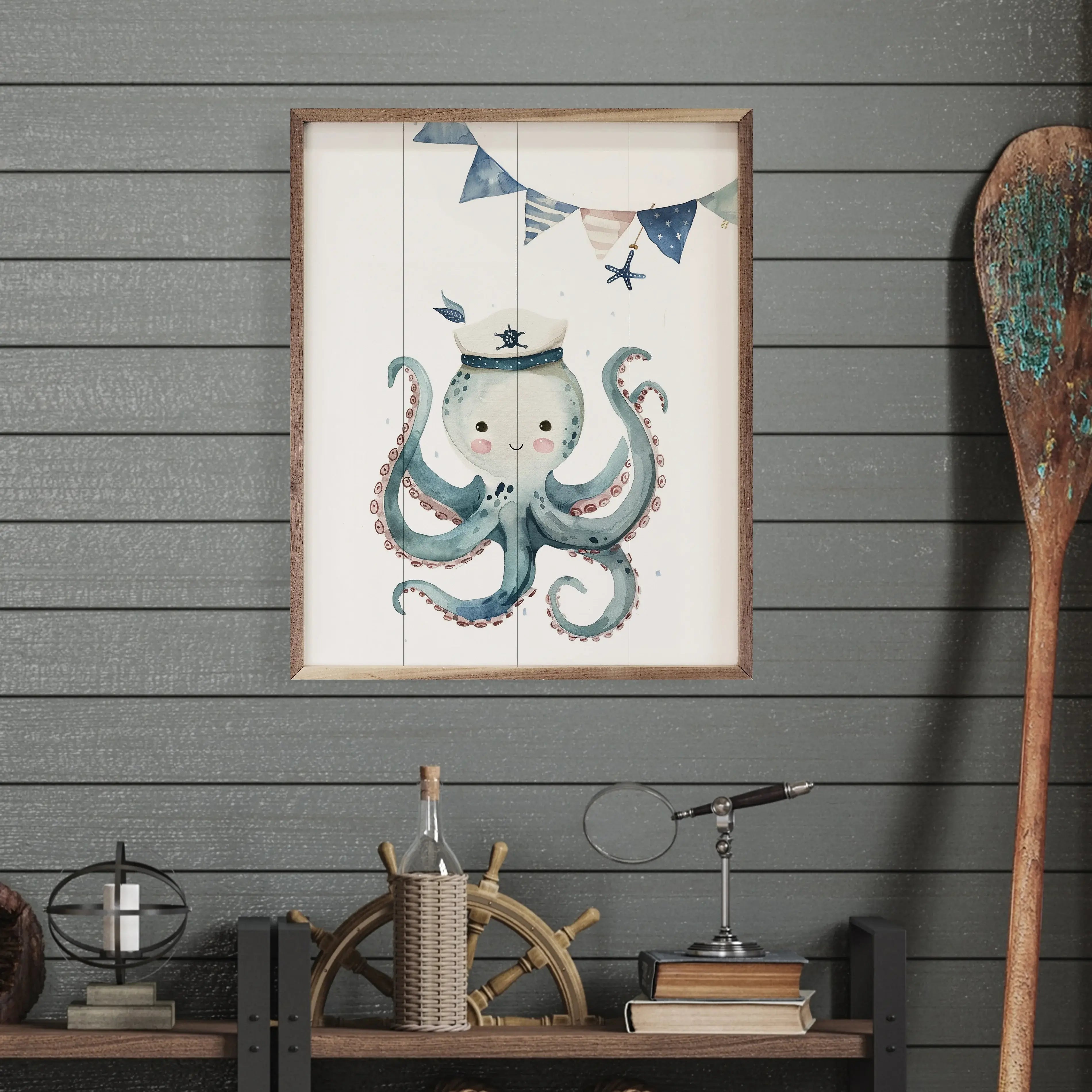 Cute Sailor Wood Framed Print