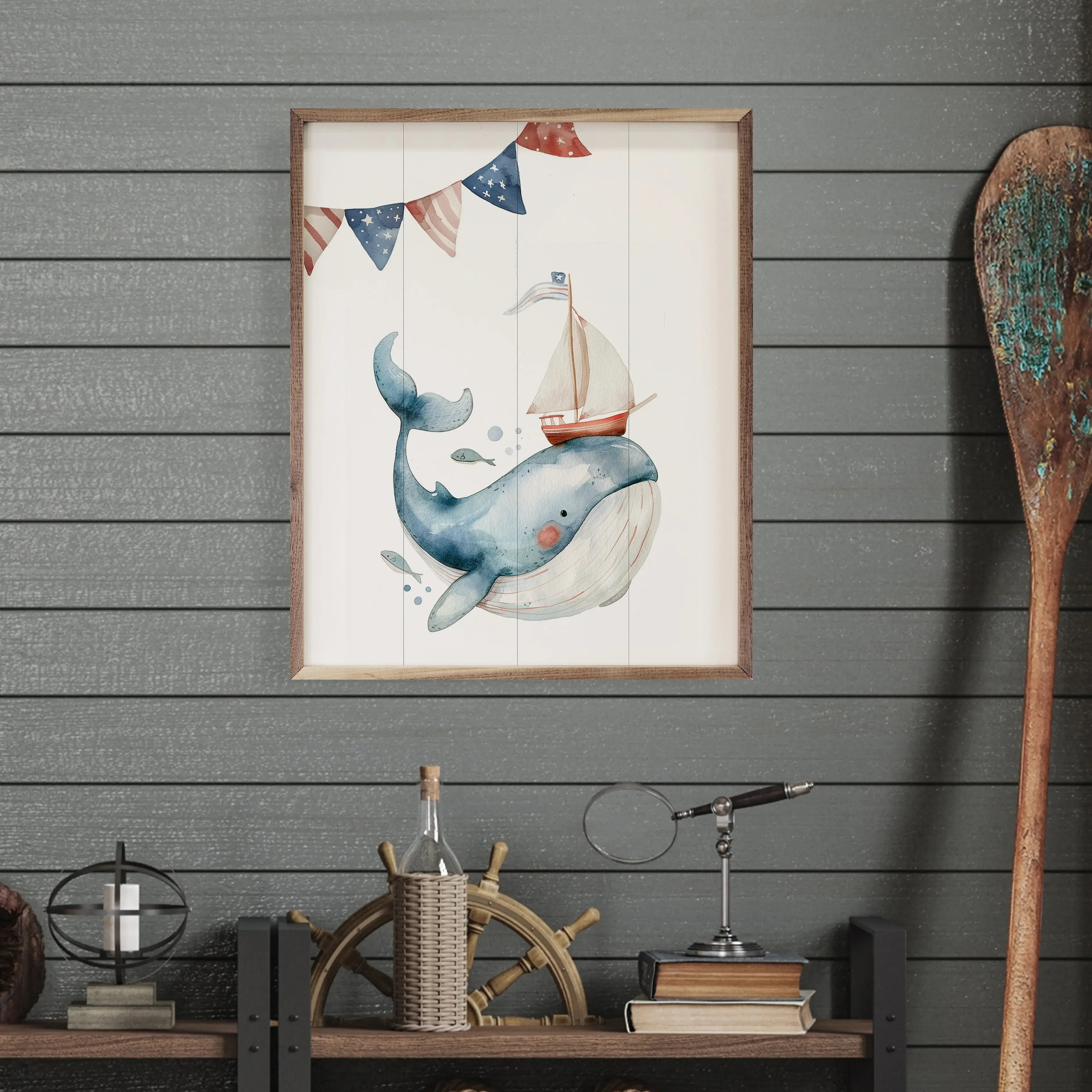 Cute Sailor Wood Framed Print