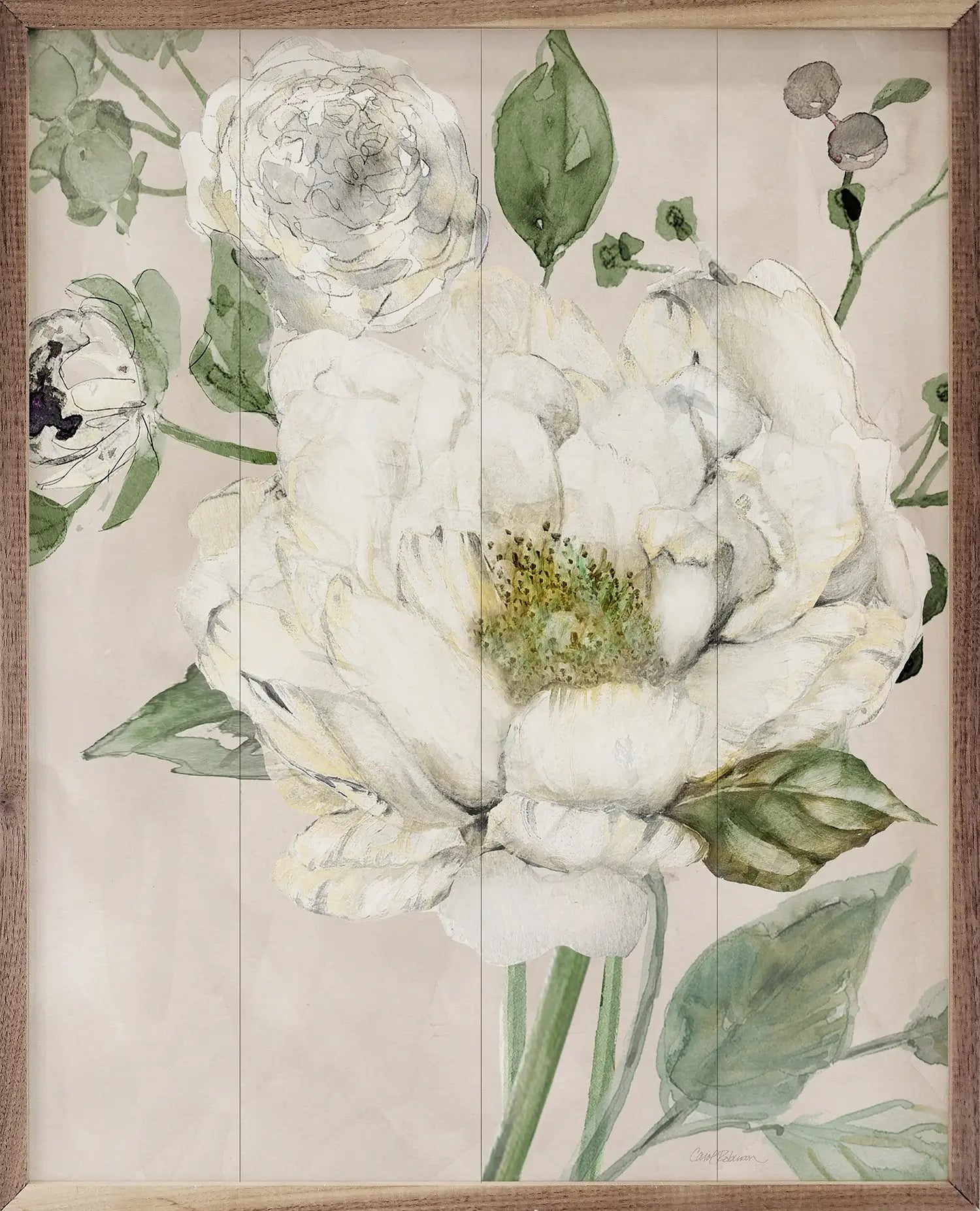 Garden Elegance Wood Framed Print