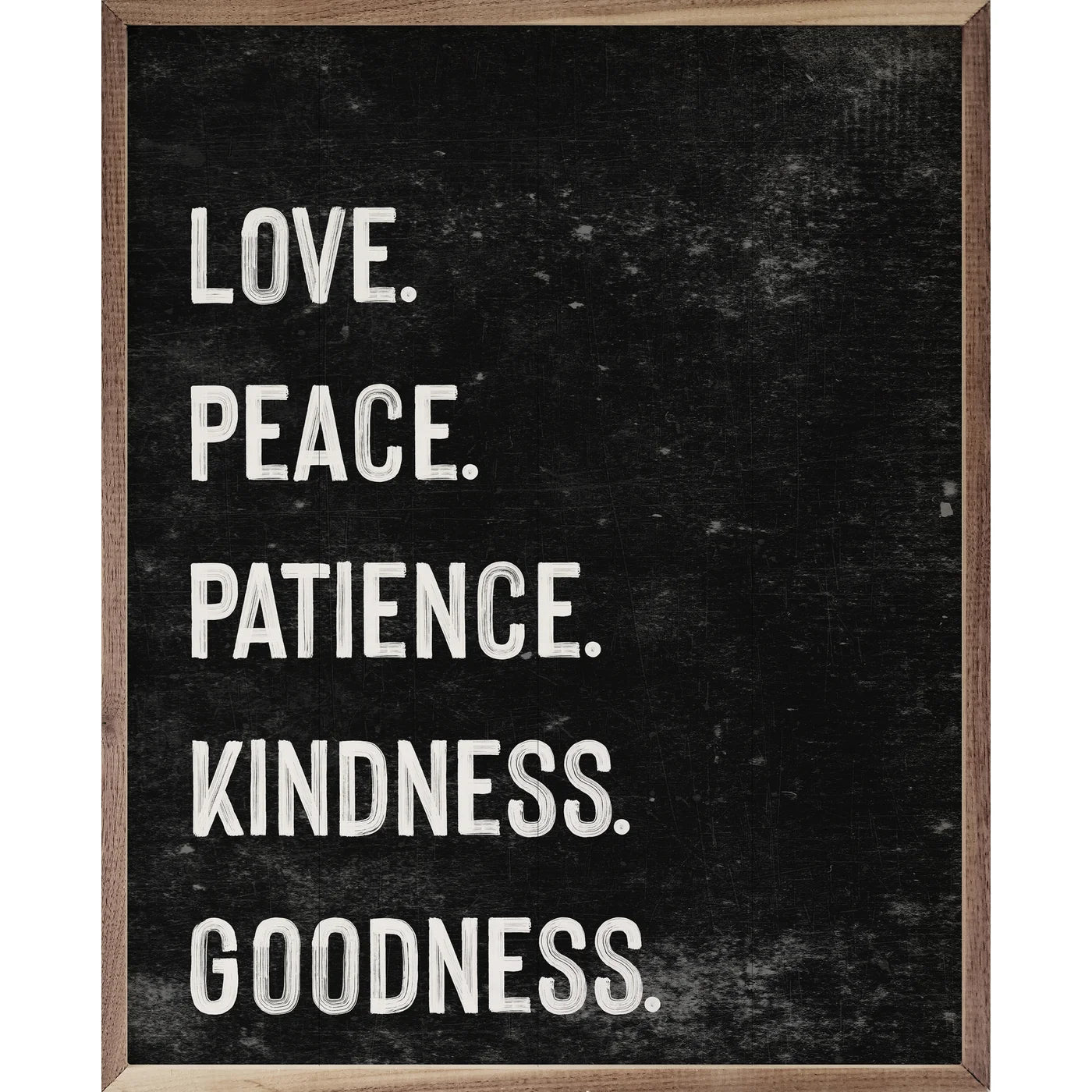 Love Peace Patience Kindness Goodness Wood Framed Print