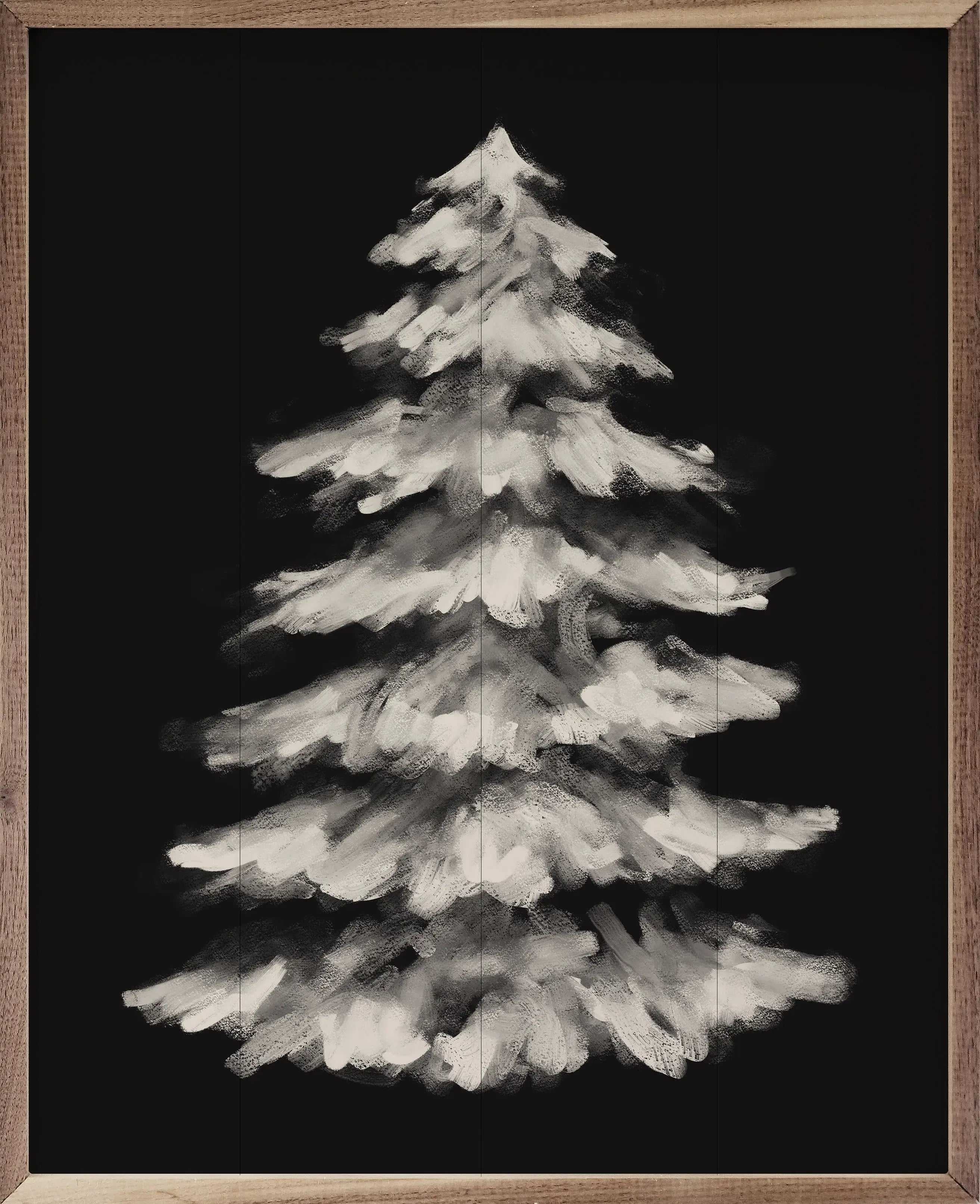 Moody Christmas Wood Framed Print