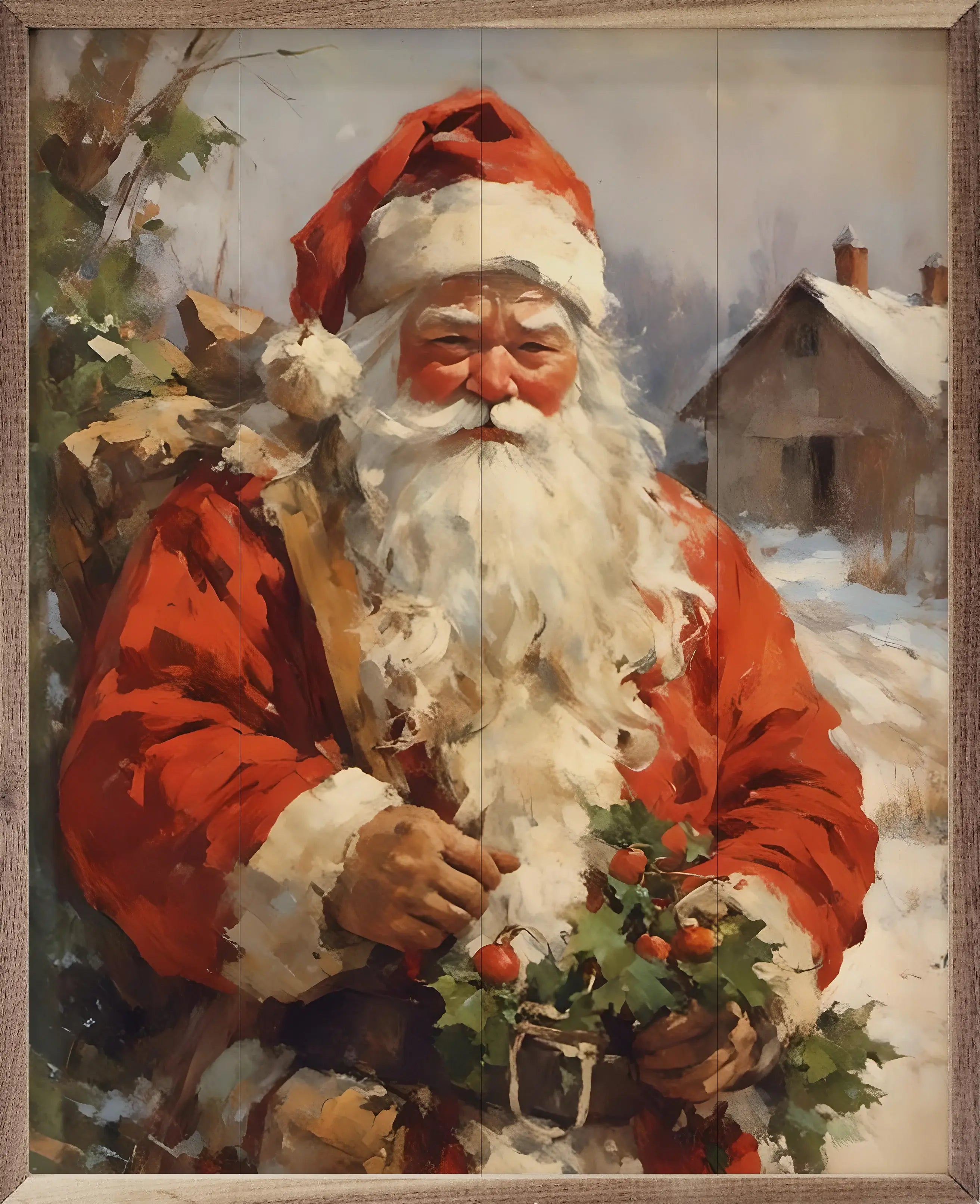 Picture Perfect Santa Wood Framed Print