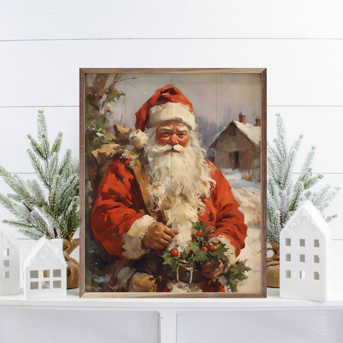 Picture Perfect Santa Wood Framed Print