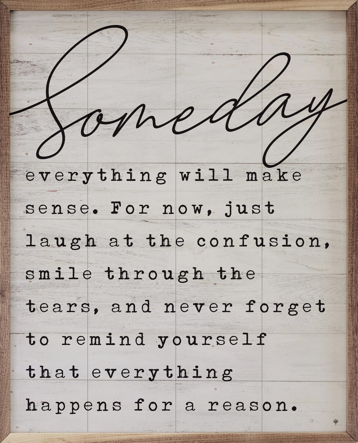 Someday Whitewash Wood Framed Print