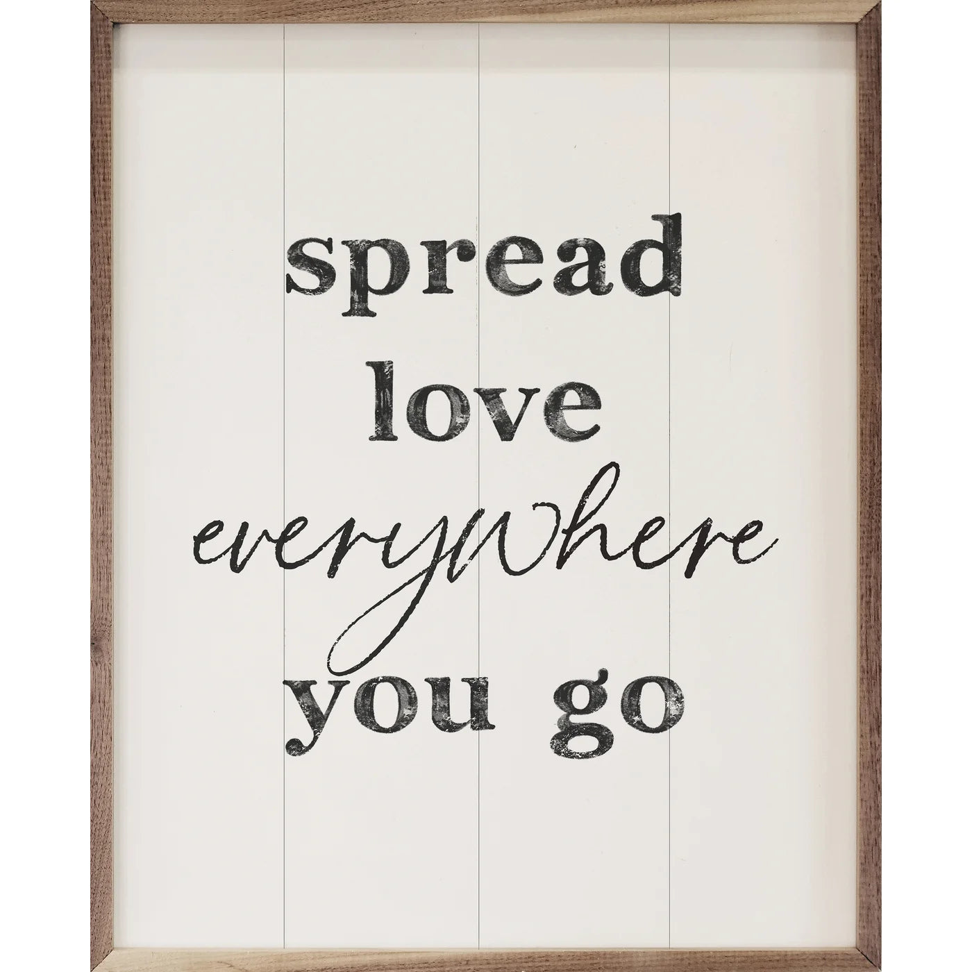 Spread Love Everywhere Wood Framed Print