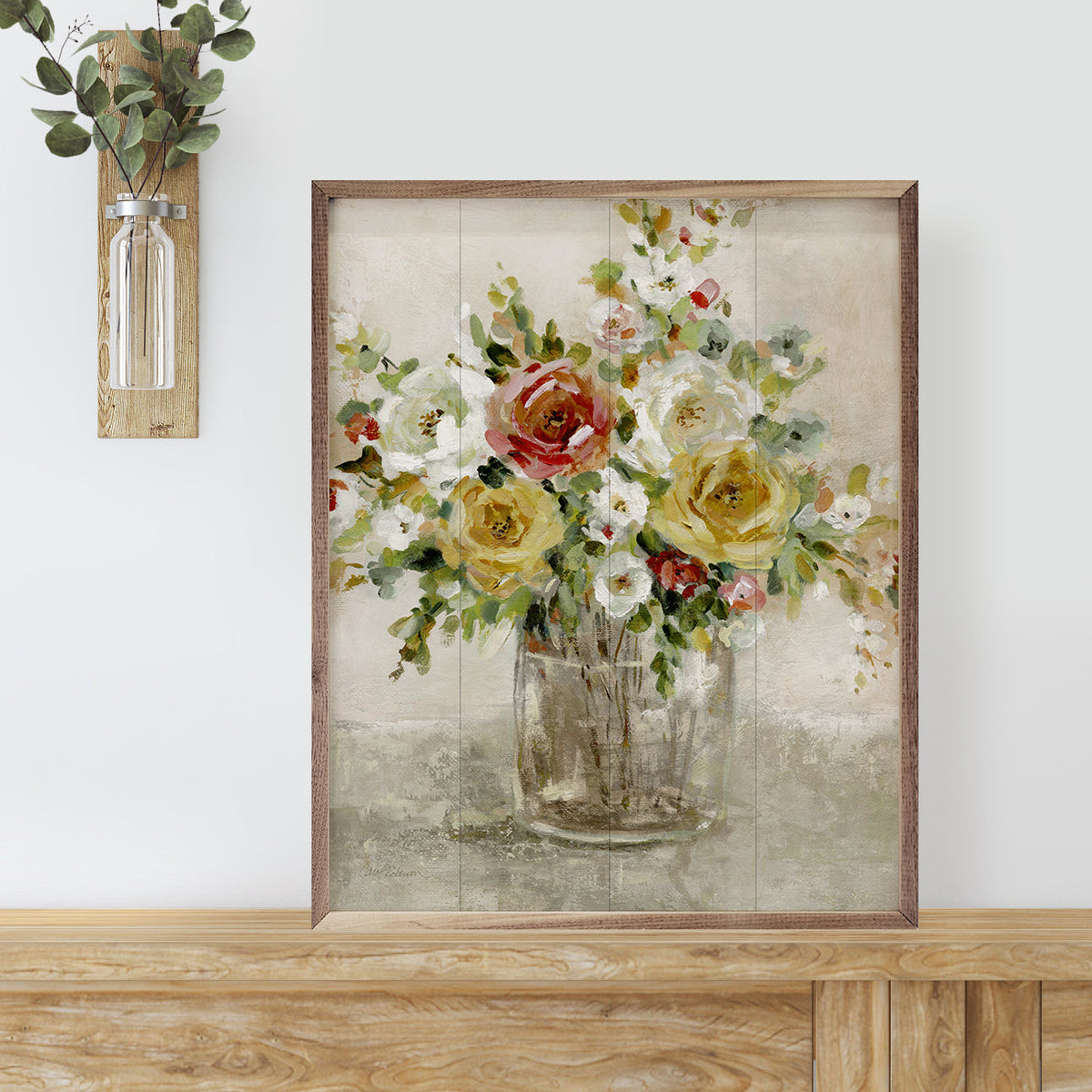 Autumal Arrangement Wood Framed Print