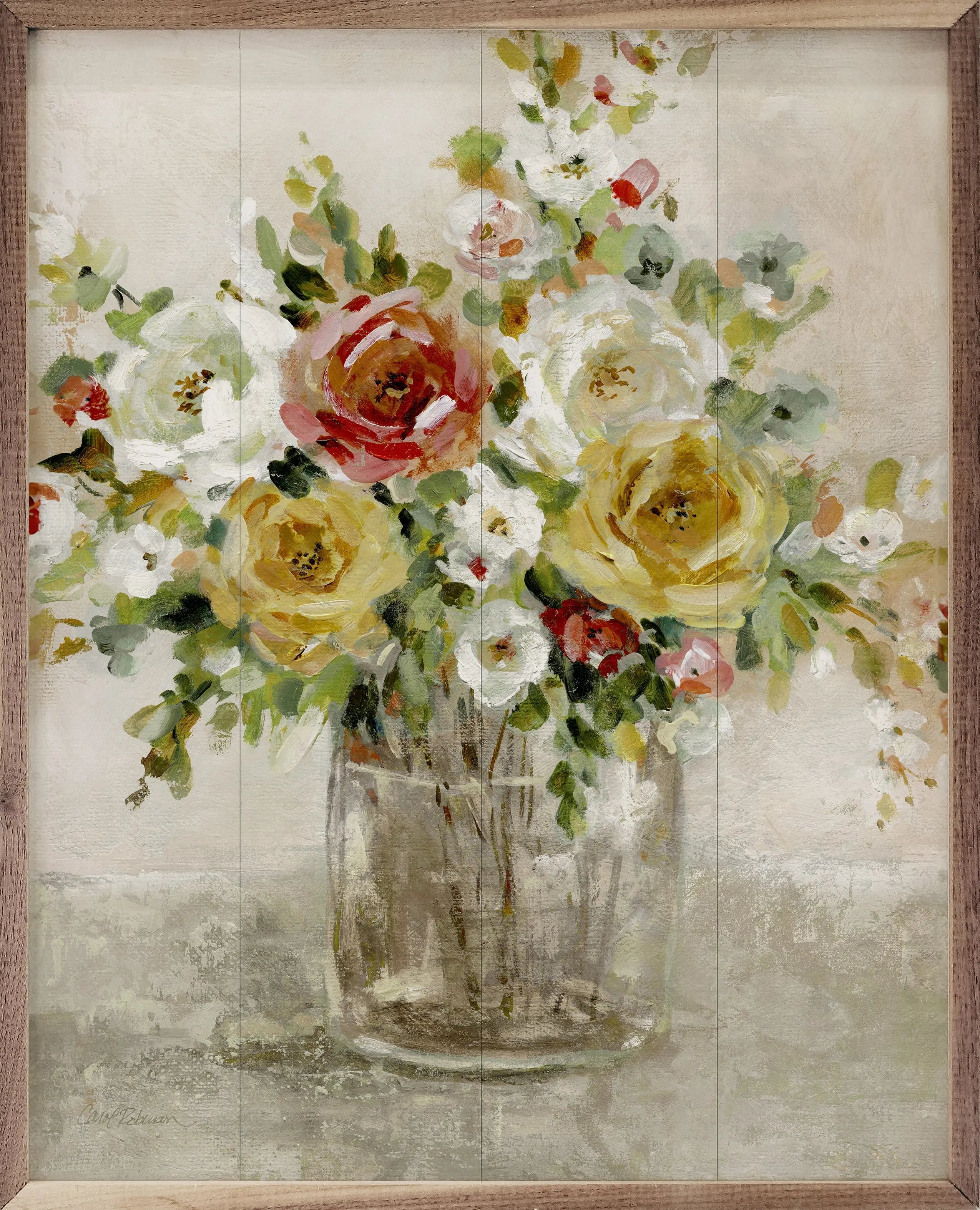 Autumal Arrangement Wood Framed Print