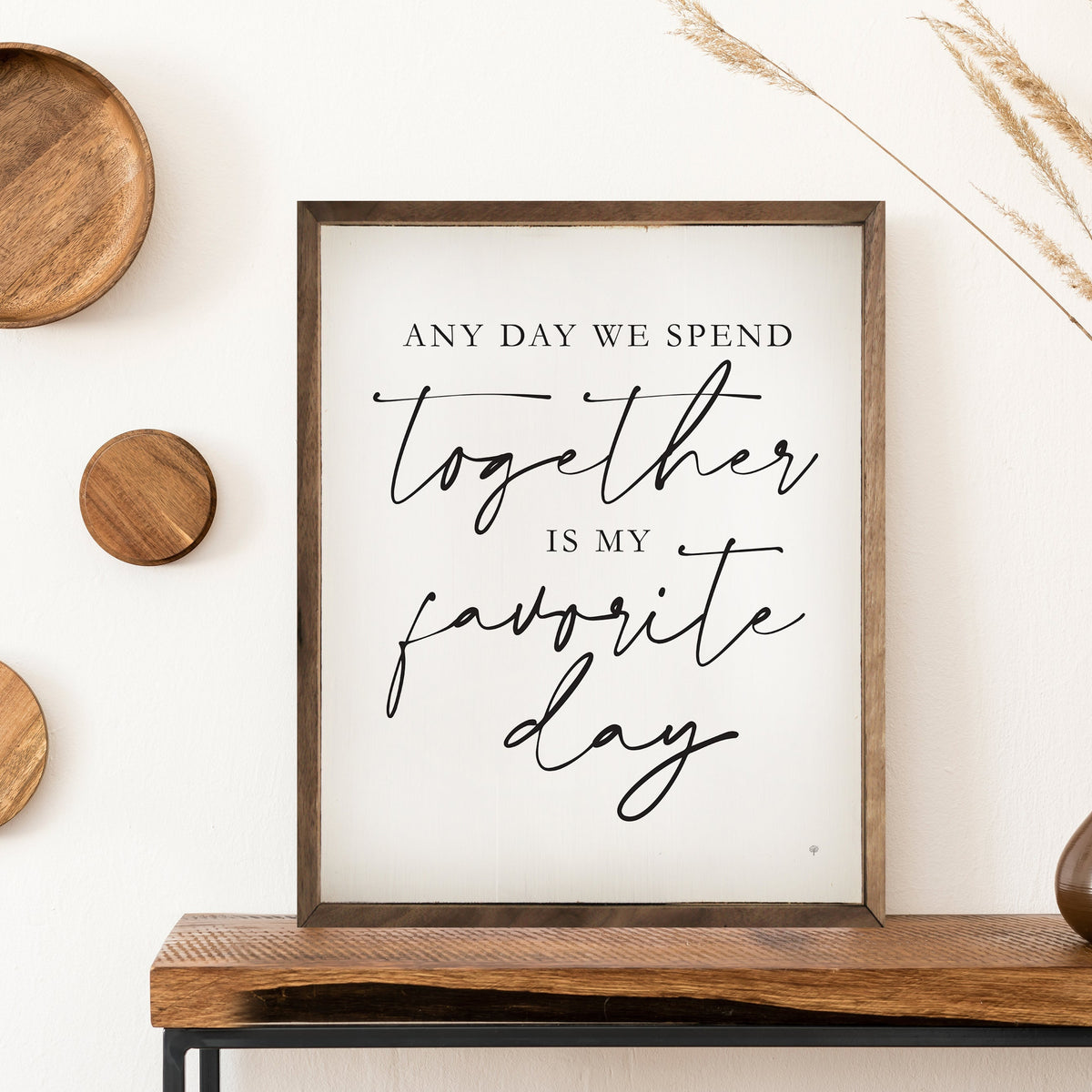Together Is My Favorite Day Wood Framed Print