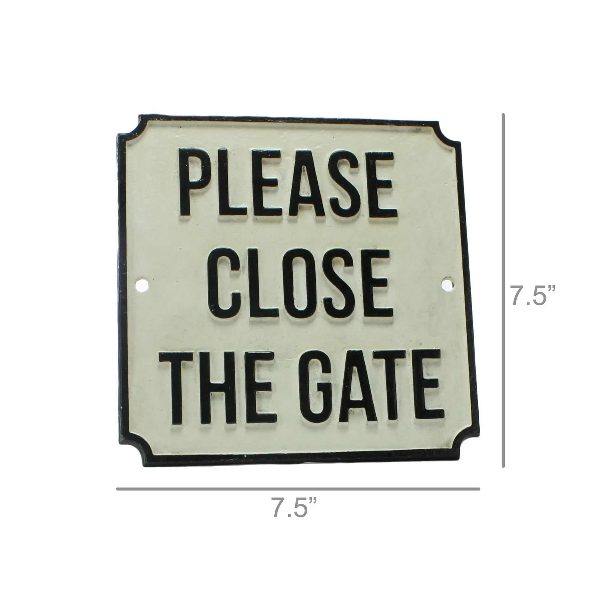 Please Close The Gate Cast Iron Sign