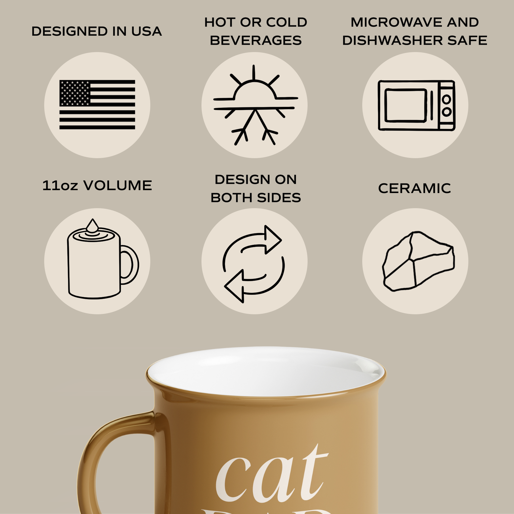 Cat Dad Campfire Coffee Mug