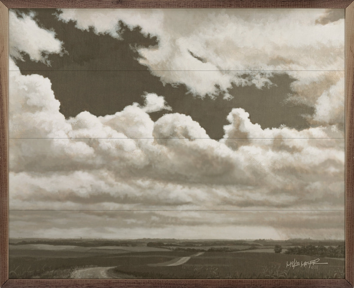 Cloudy Afternoon Wood Framed Print