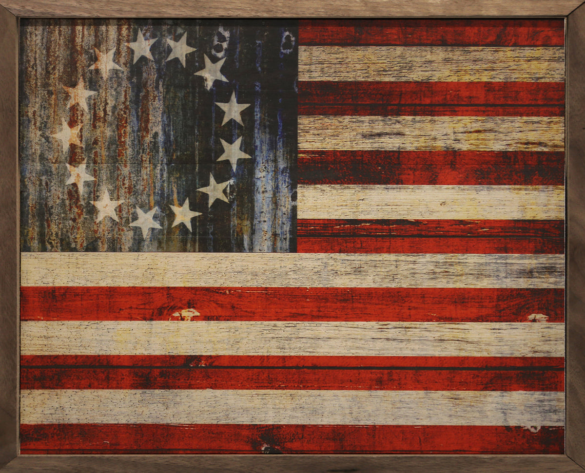 Colony Flag Wood Framed Print