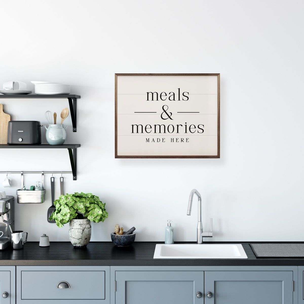 Meals & Memories Wood Framed Print