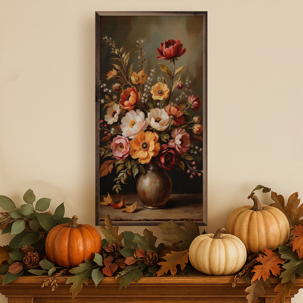 Autumn Bouquet Wood Framed Print