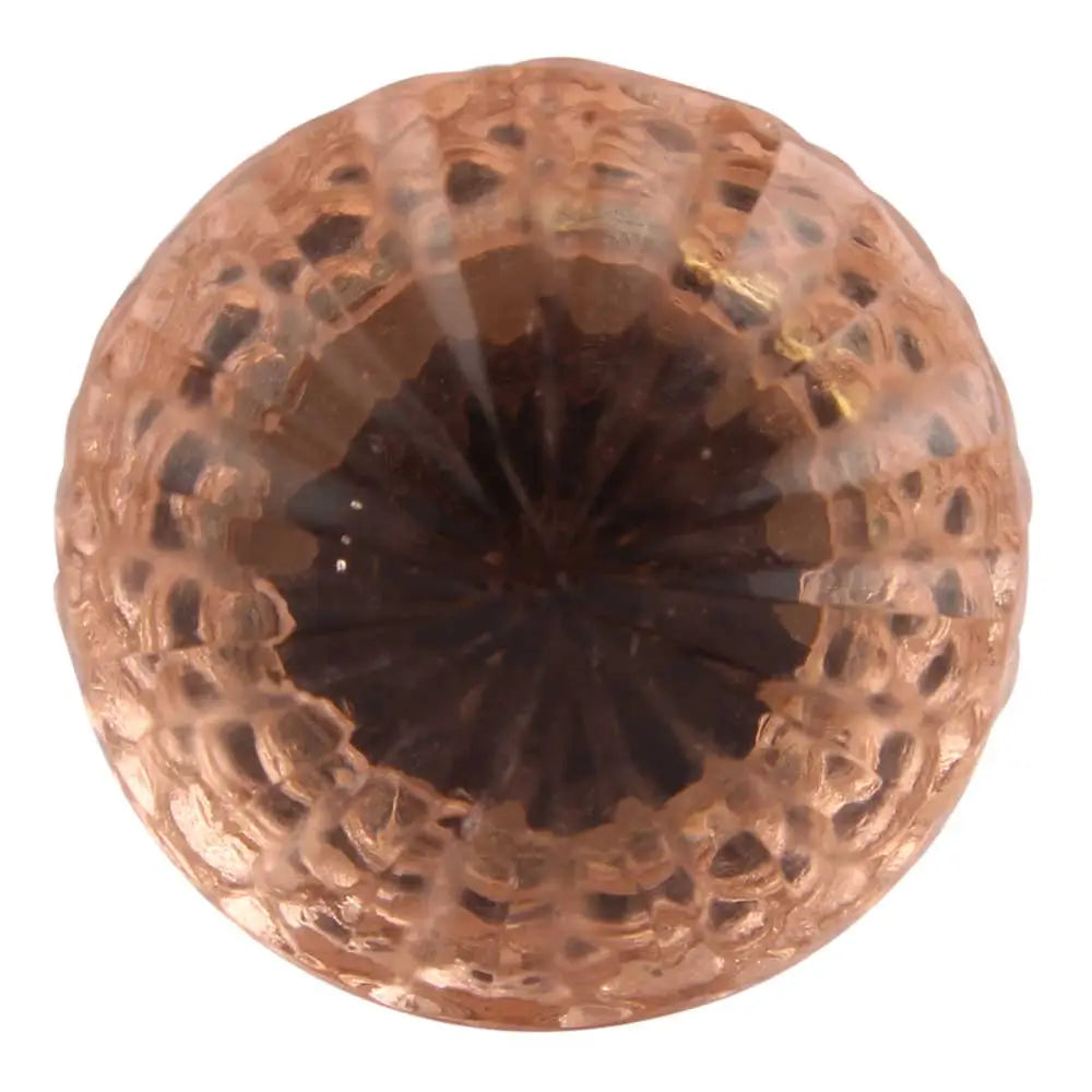 Pink Cut Glass Bronze Wine Stopper